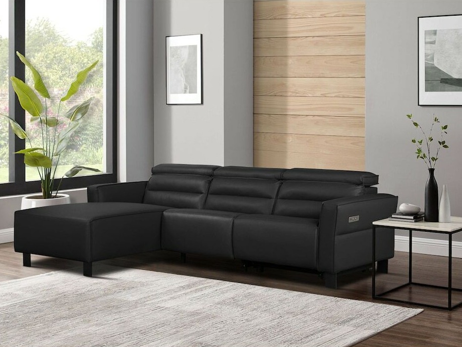 Sillón reclinable de ángulo suave Denton 1486 (Negro)