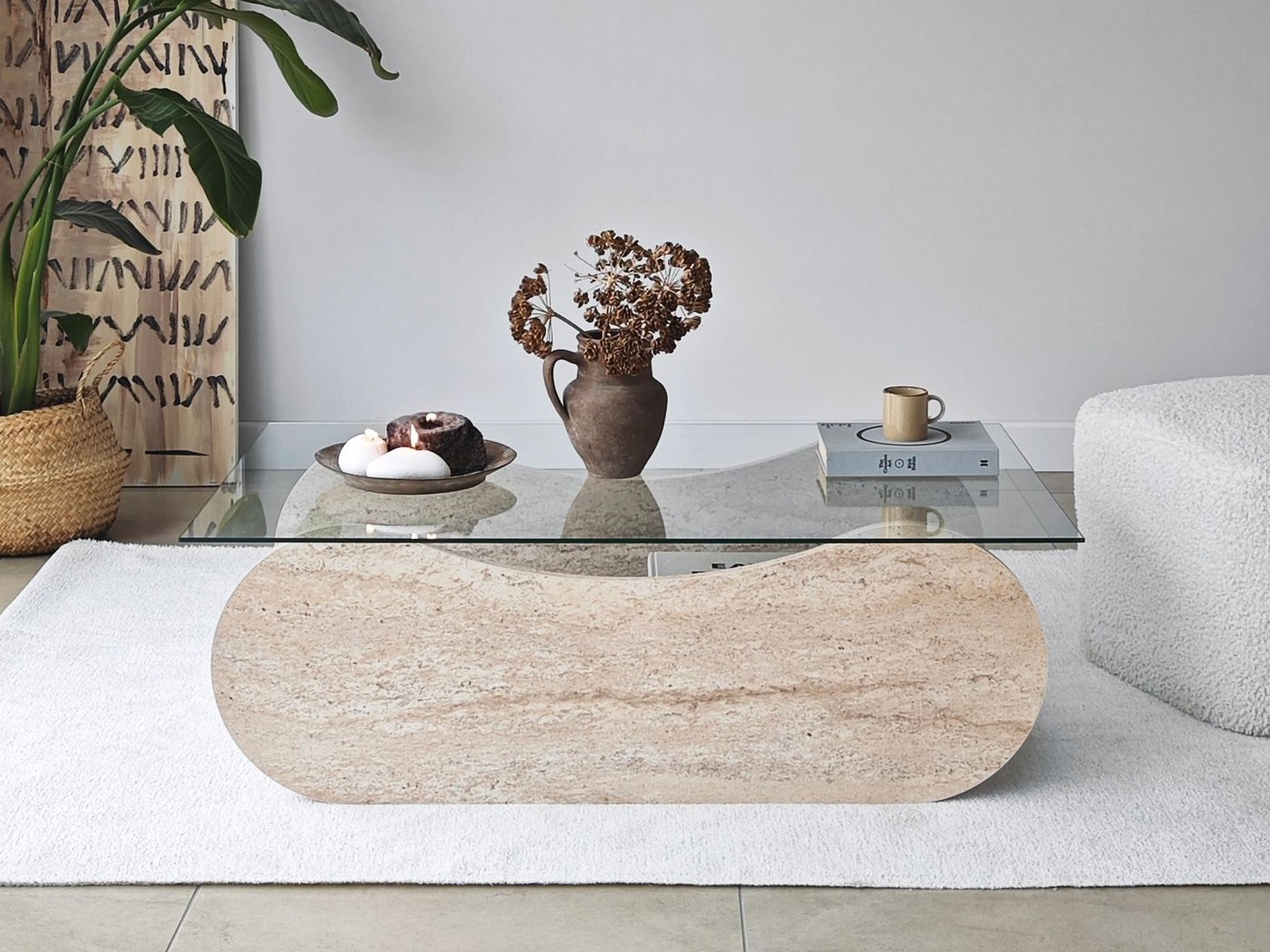 Mesa de centro Kailua 2632 (Travertino claro)