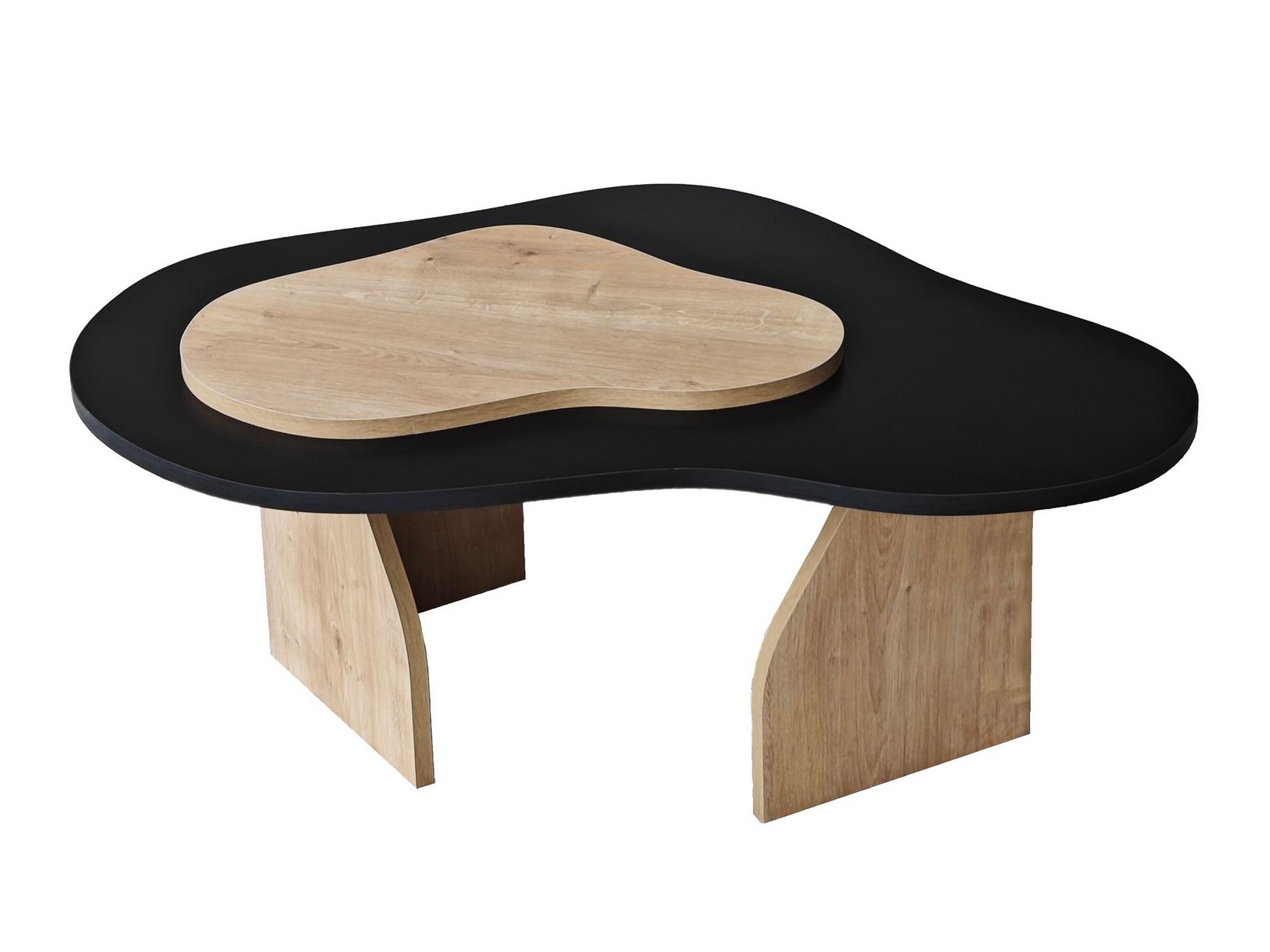 Mesa de centro Kailua 2633 (Negro + Roble)
