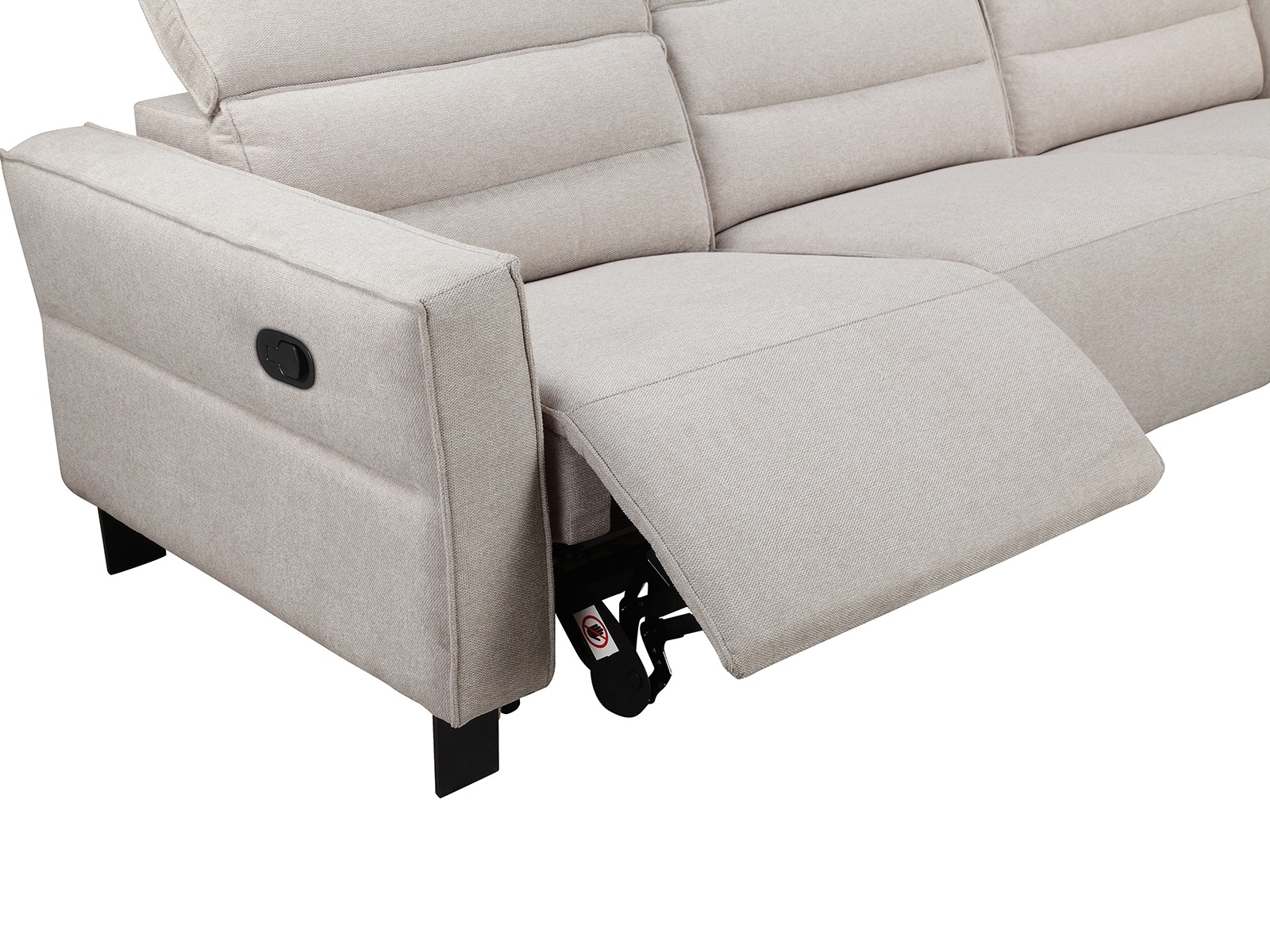 Sillón reclinable de ángulo suave Denton 1487 (Crema)