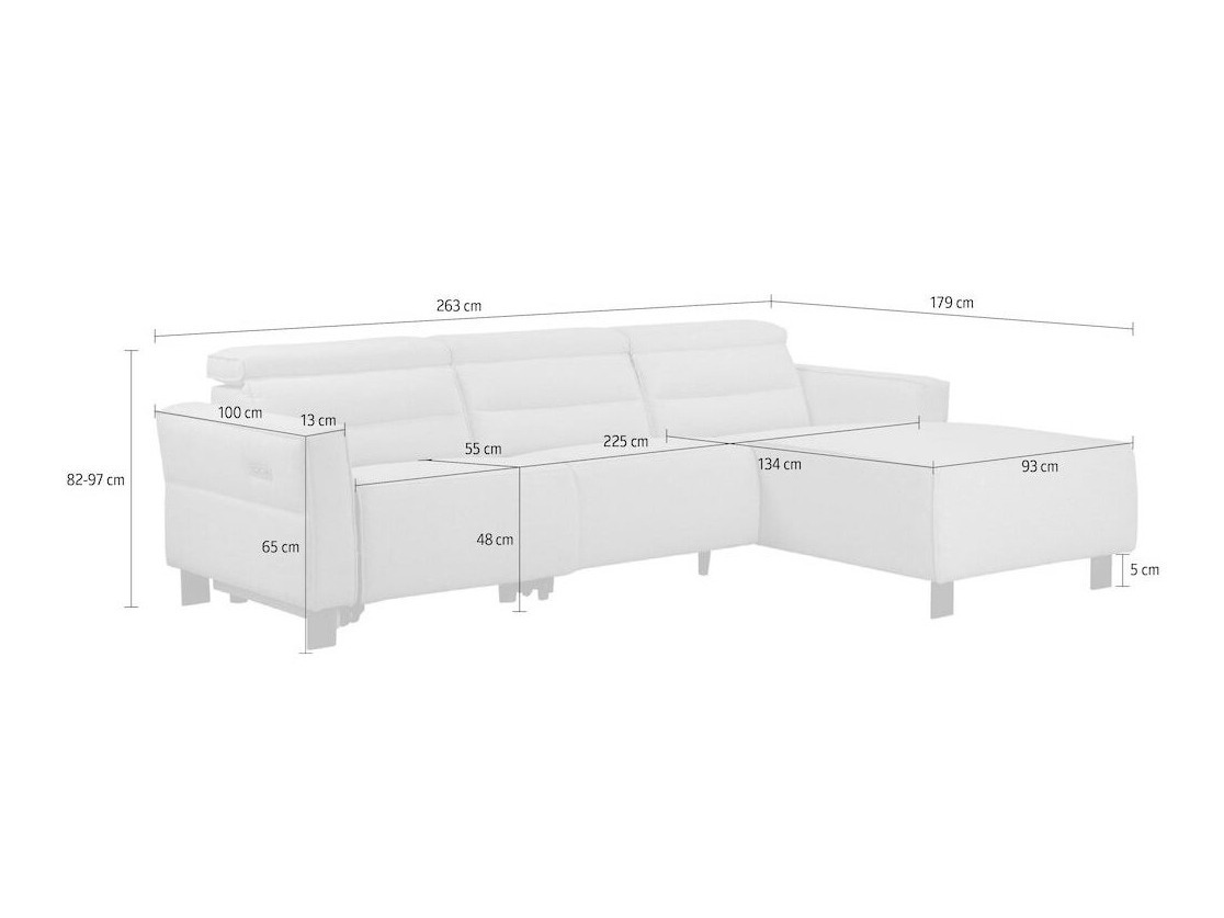 Sillón reclinable de ángulo suave Denton 1487 (Marrón)