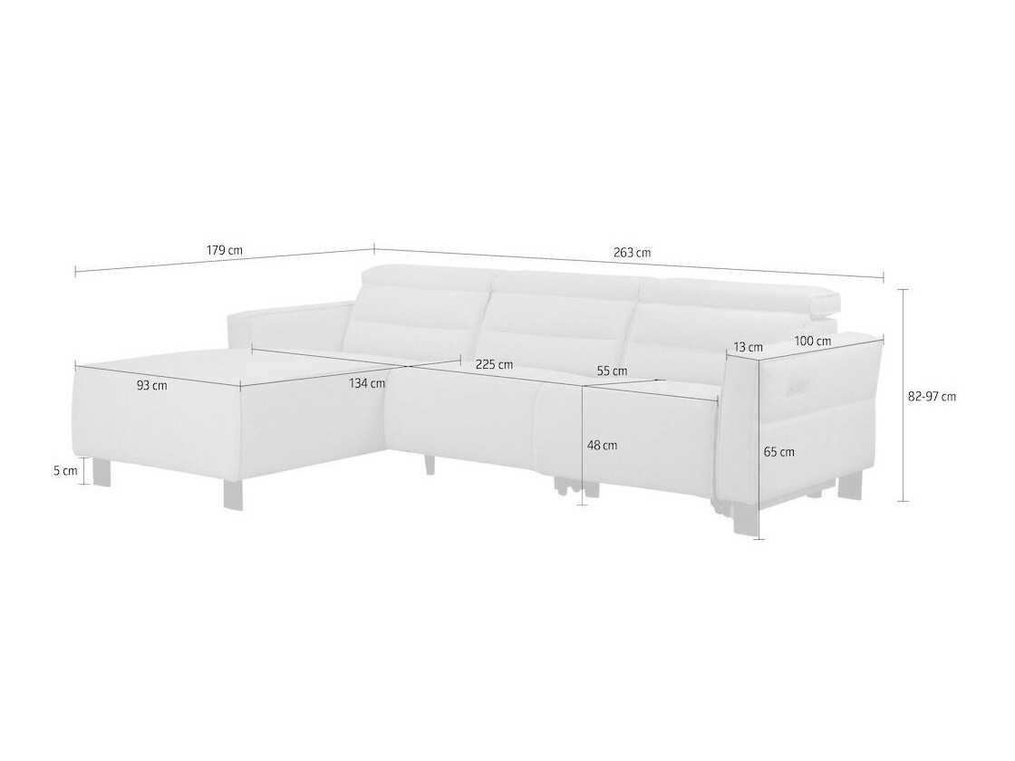 Sillón reclinable de ángulo suave Denton 1487 (Negro)