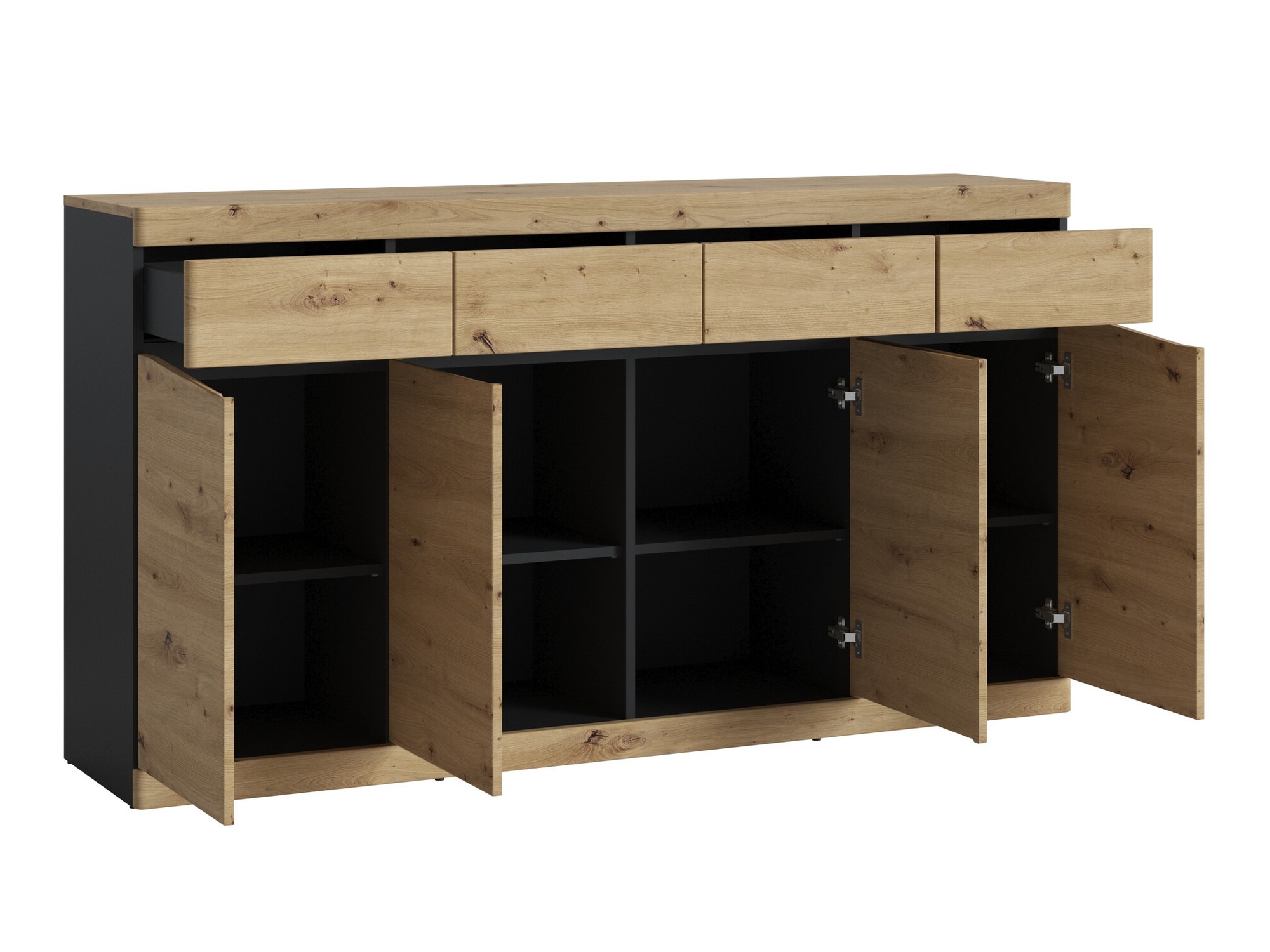 Cómoda Venlori 124 (Antracita + Roble Artisan)