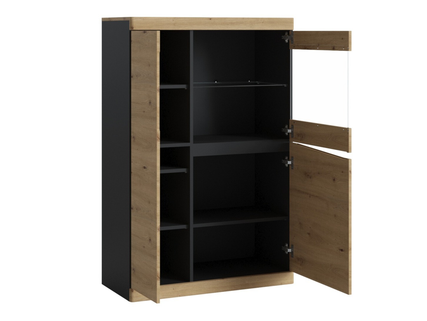 Estantería Venlori 129 (Antracita + Roble Artisan)