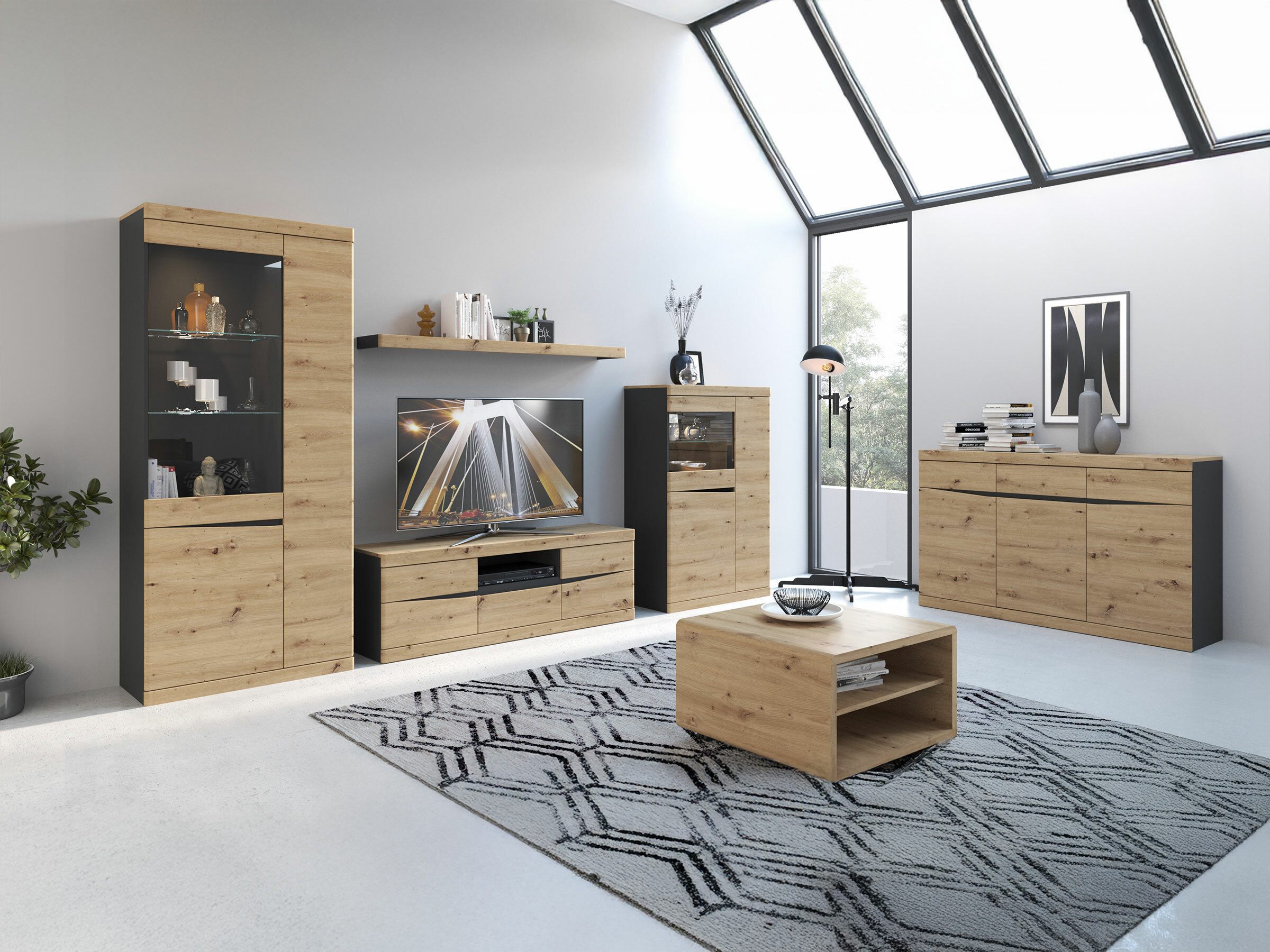 Mesa de centro Venlori 114 (Roble Artisan)