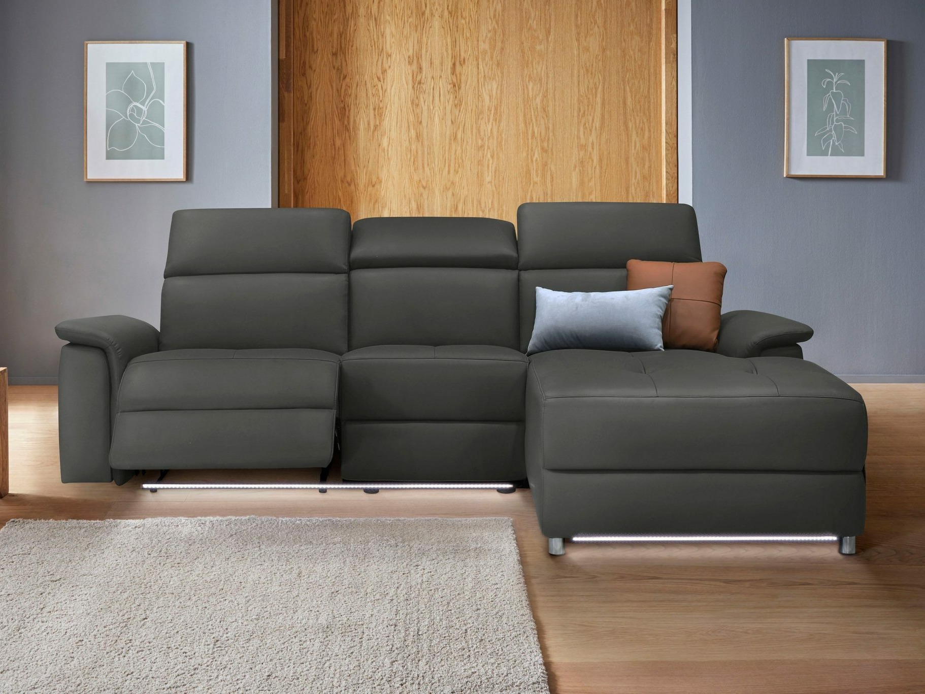 Sillón reclinable de ángulo suave Denton 1488 (Negro)