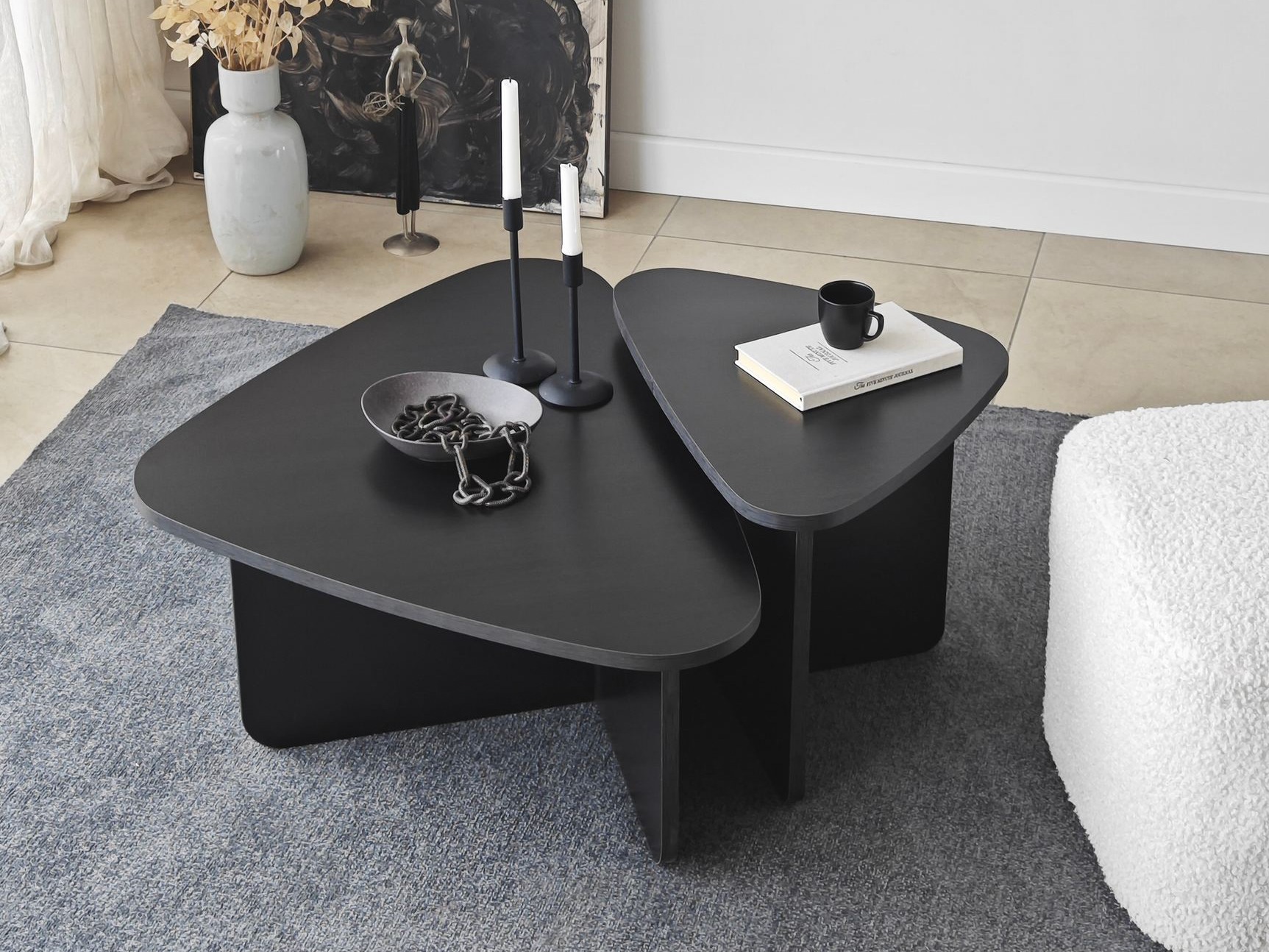 Conjunto mesa de centro Kailua 2638 (Negro)