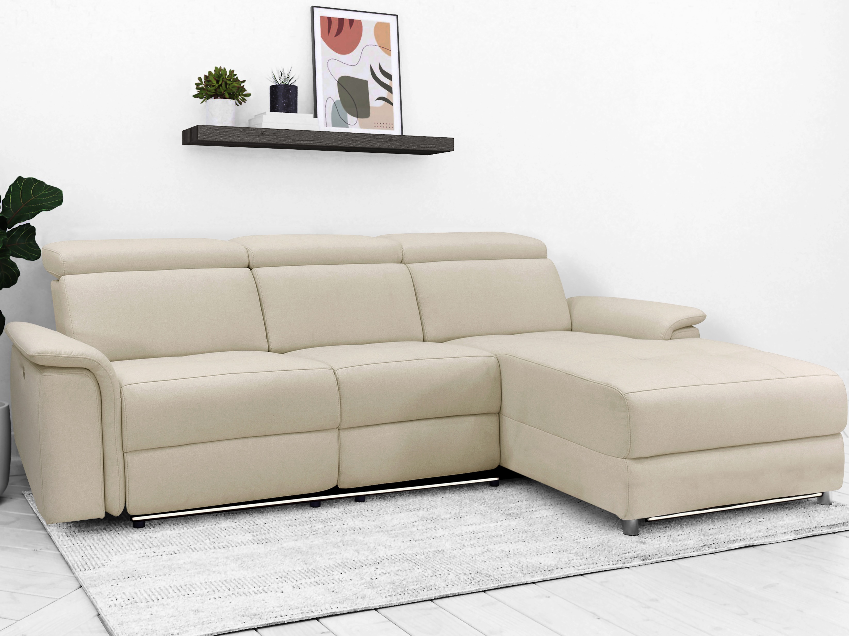 Sillón reclinable de ángulo suave Denton 1489 (Crema)