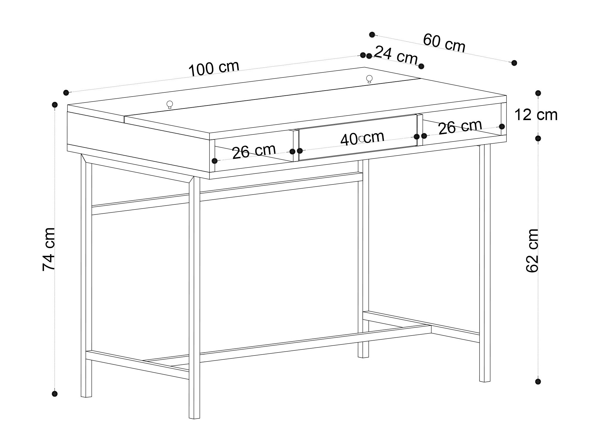 Mesa de oficina Vestesu 133