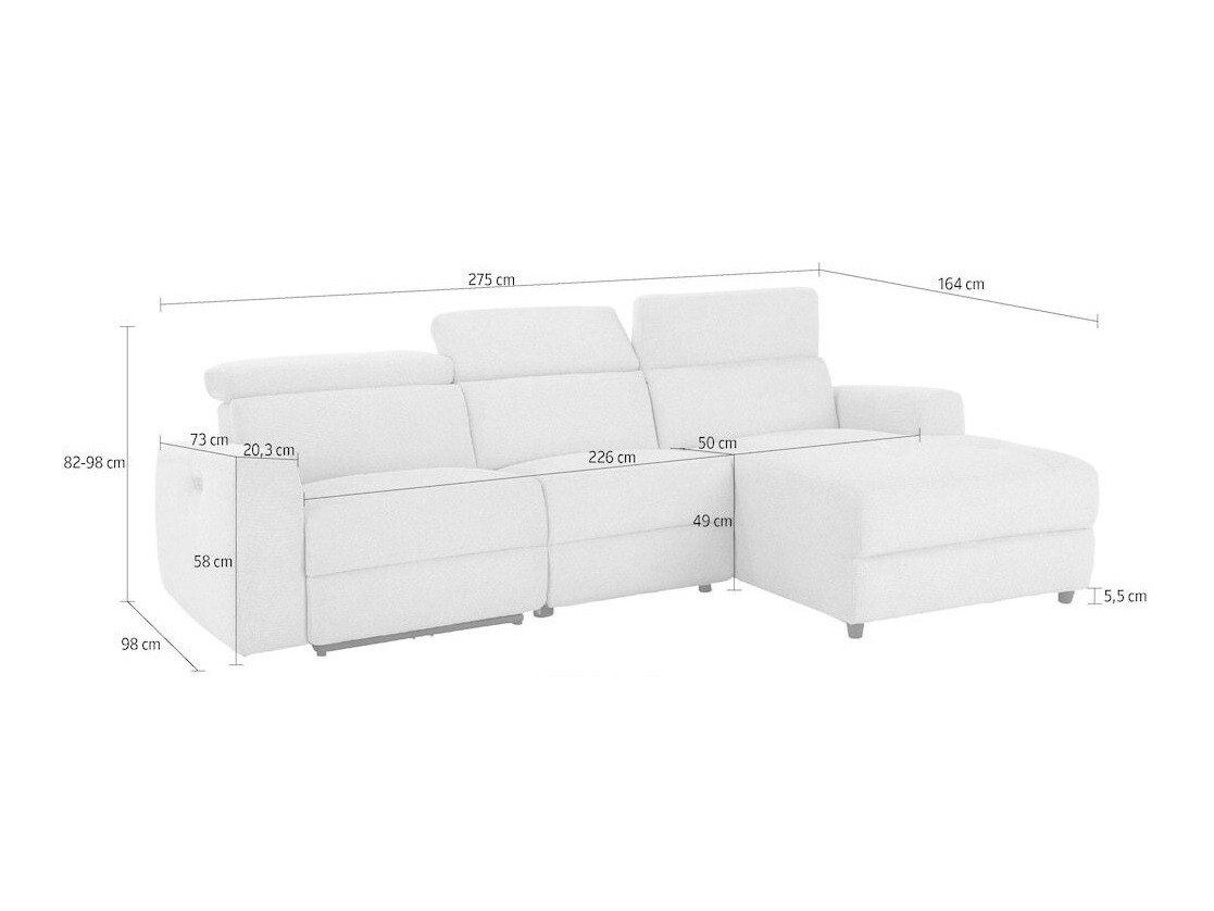 Sillón reclinable de ángulo suave Denton 1490 (Gris claro)