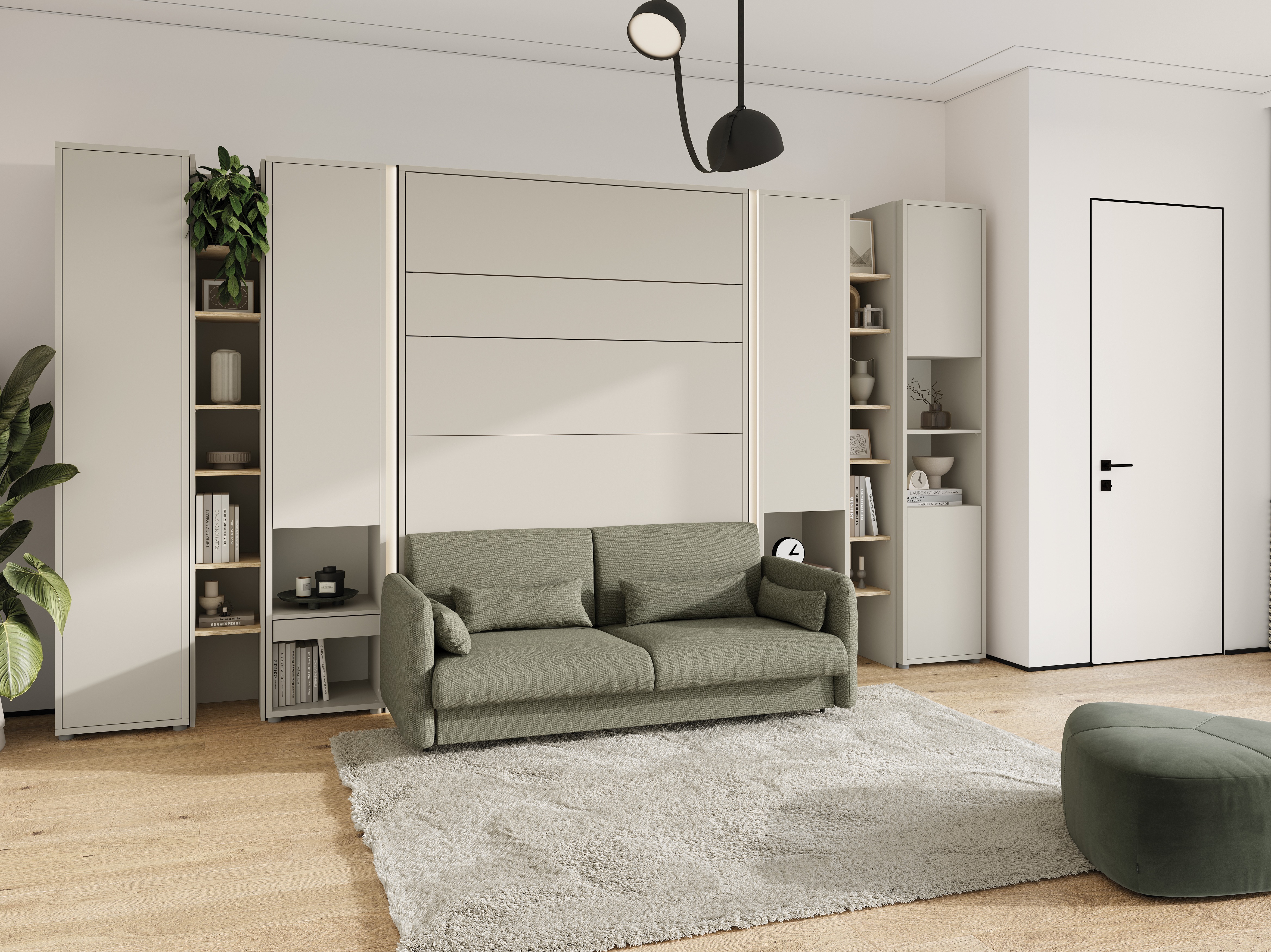 Cama plegable Concept Lenart VII (Cachemira + Verde)