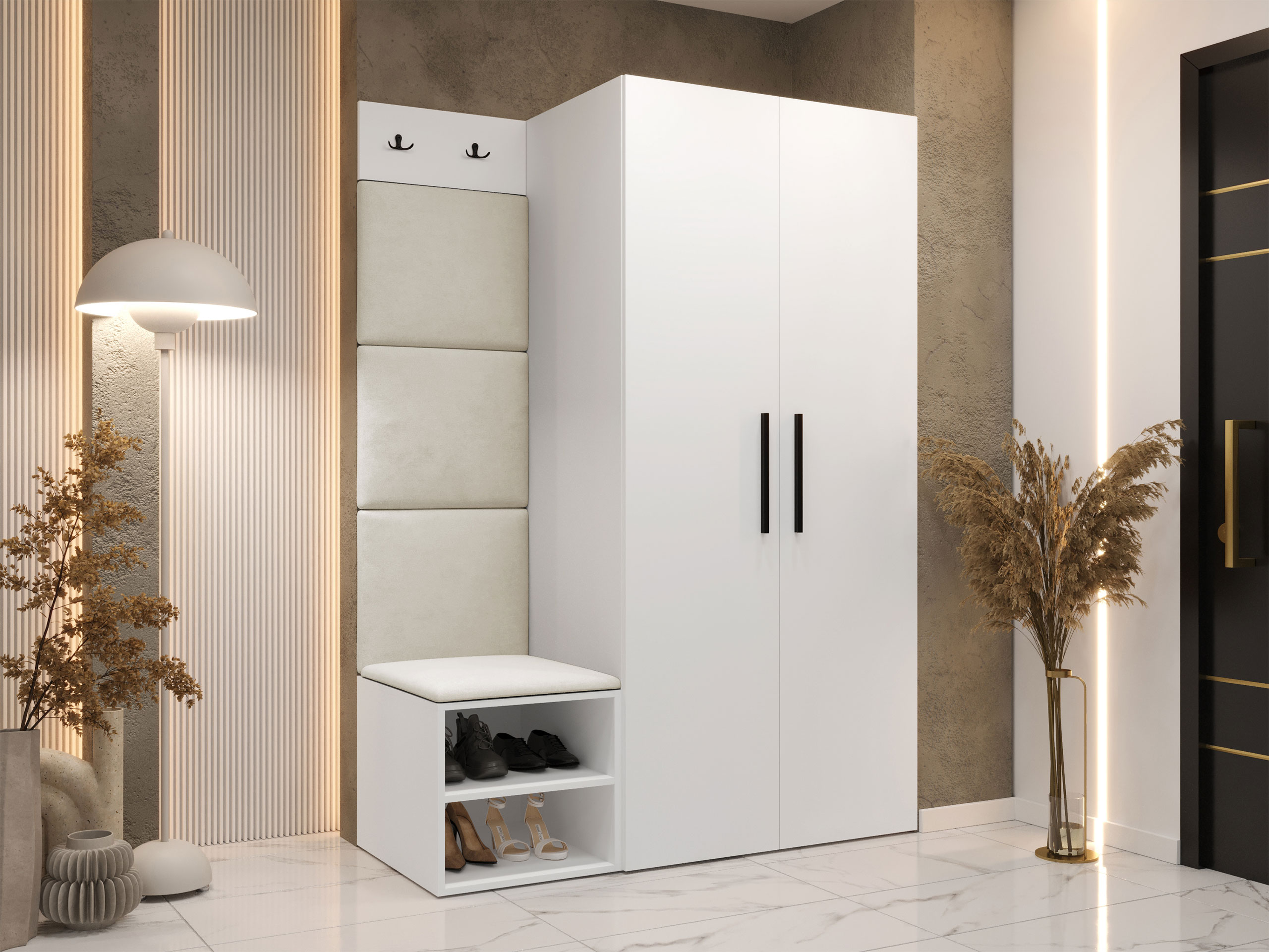 Conjunto para recibidor Hartford 523 (Blanco)