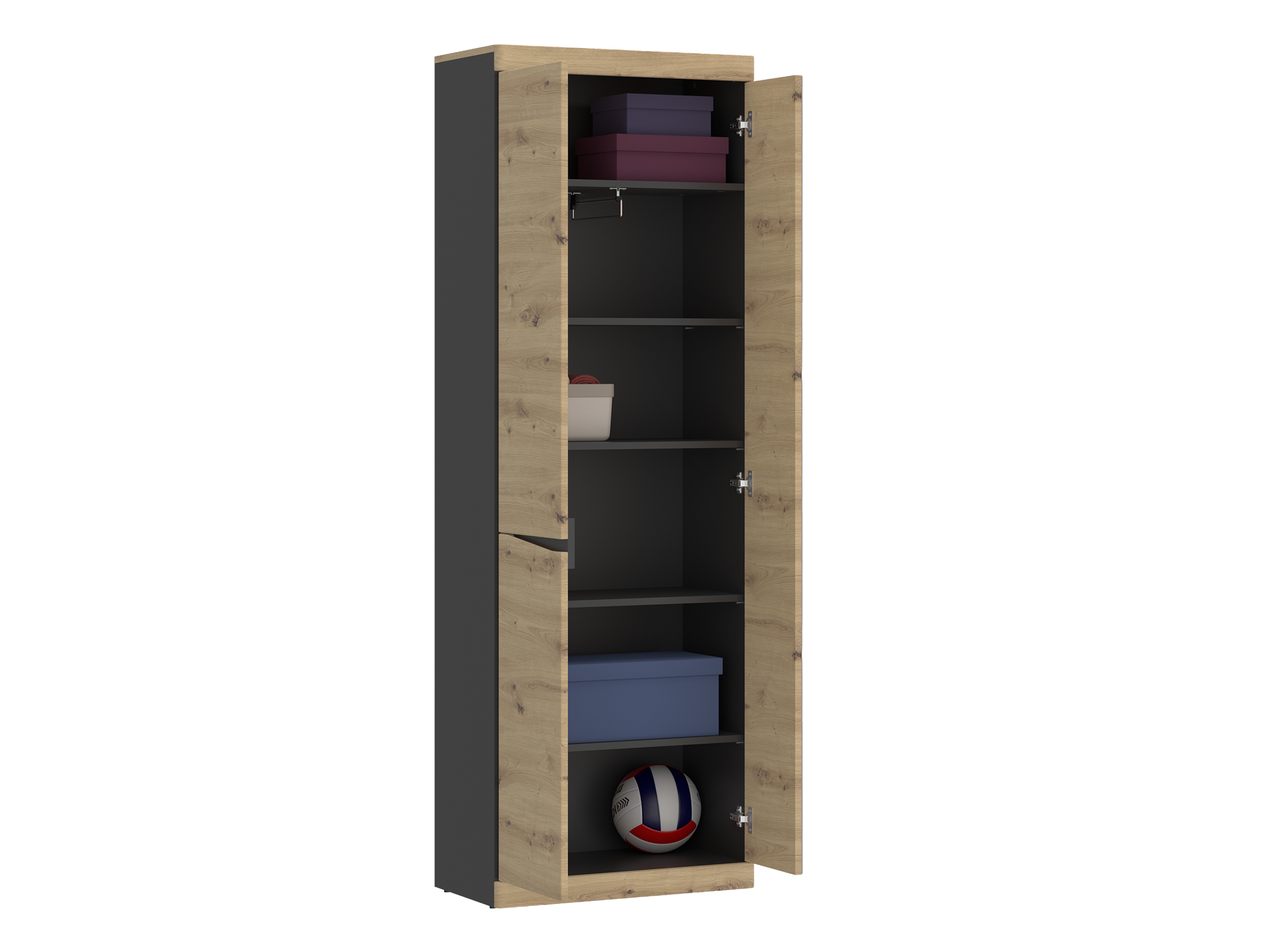 Conjunto para recibidor Venlori 119 (Roble Artisan + Antracita)