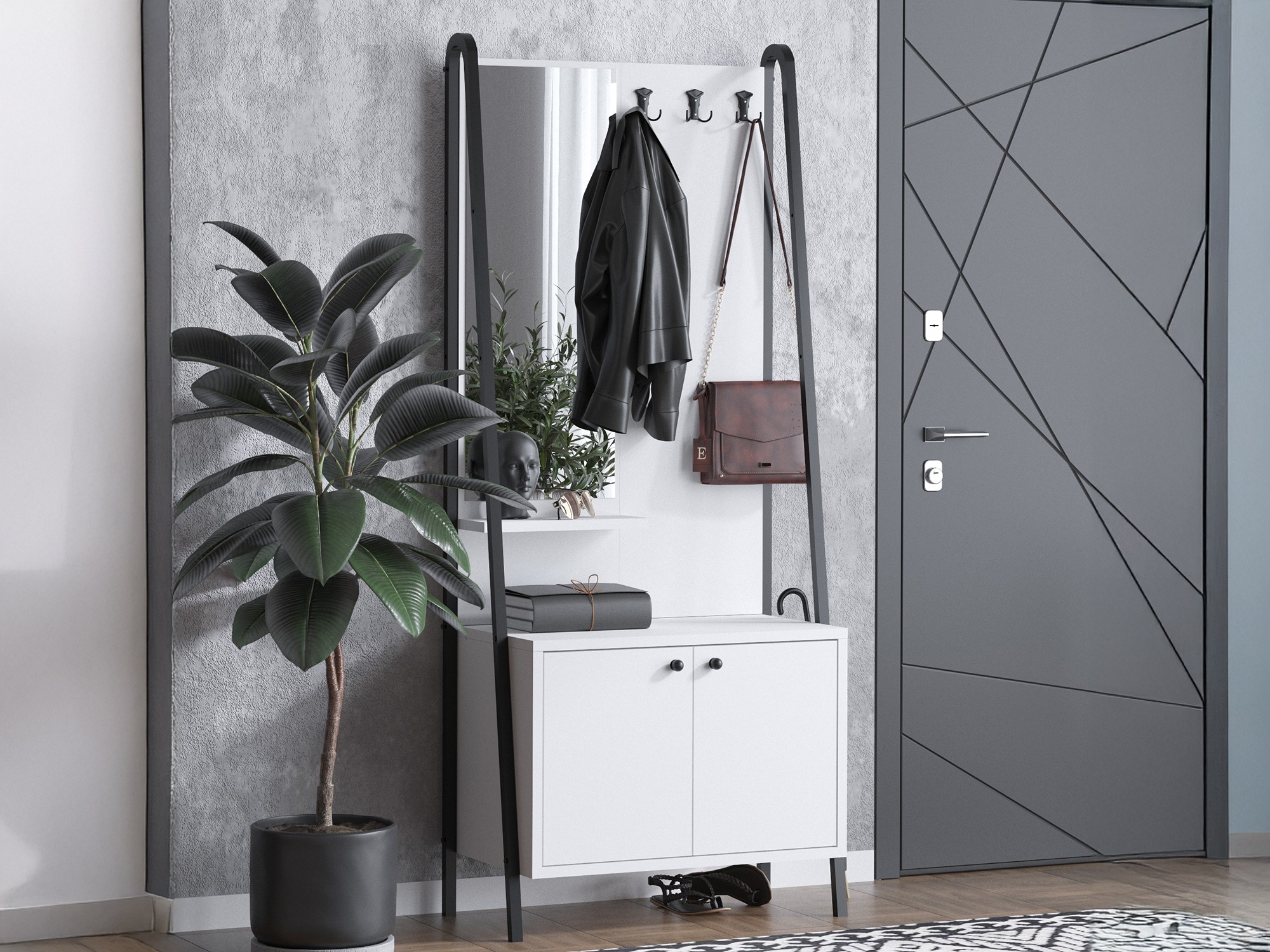 Conjunto para recibidor Vestesu 143 (Blanco)