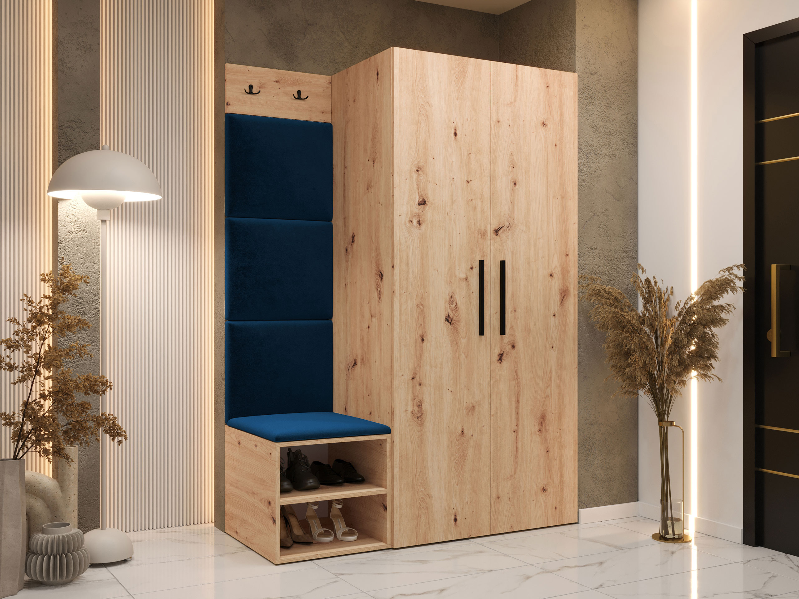 Conjunto para recibidor Hartford 523 (Roble Artisan)