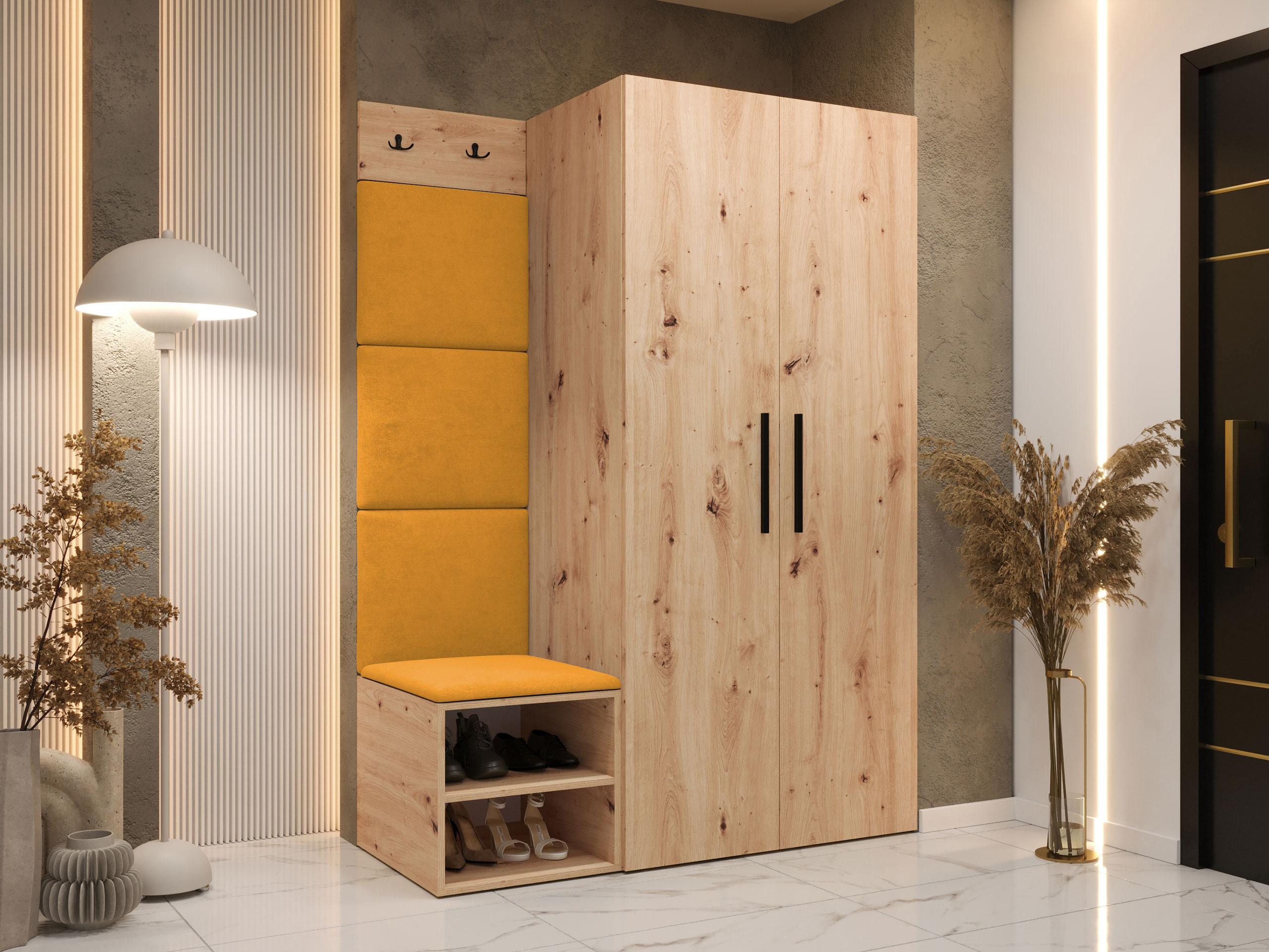 Conjunto para recibidor Hartford 523 (Roble Artisan)