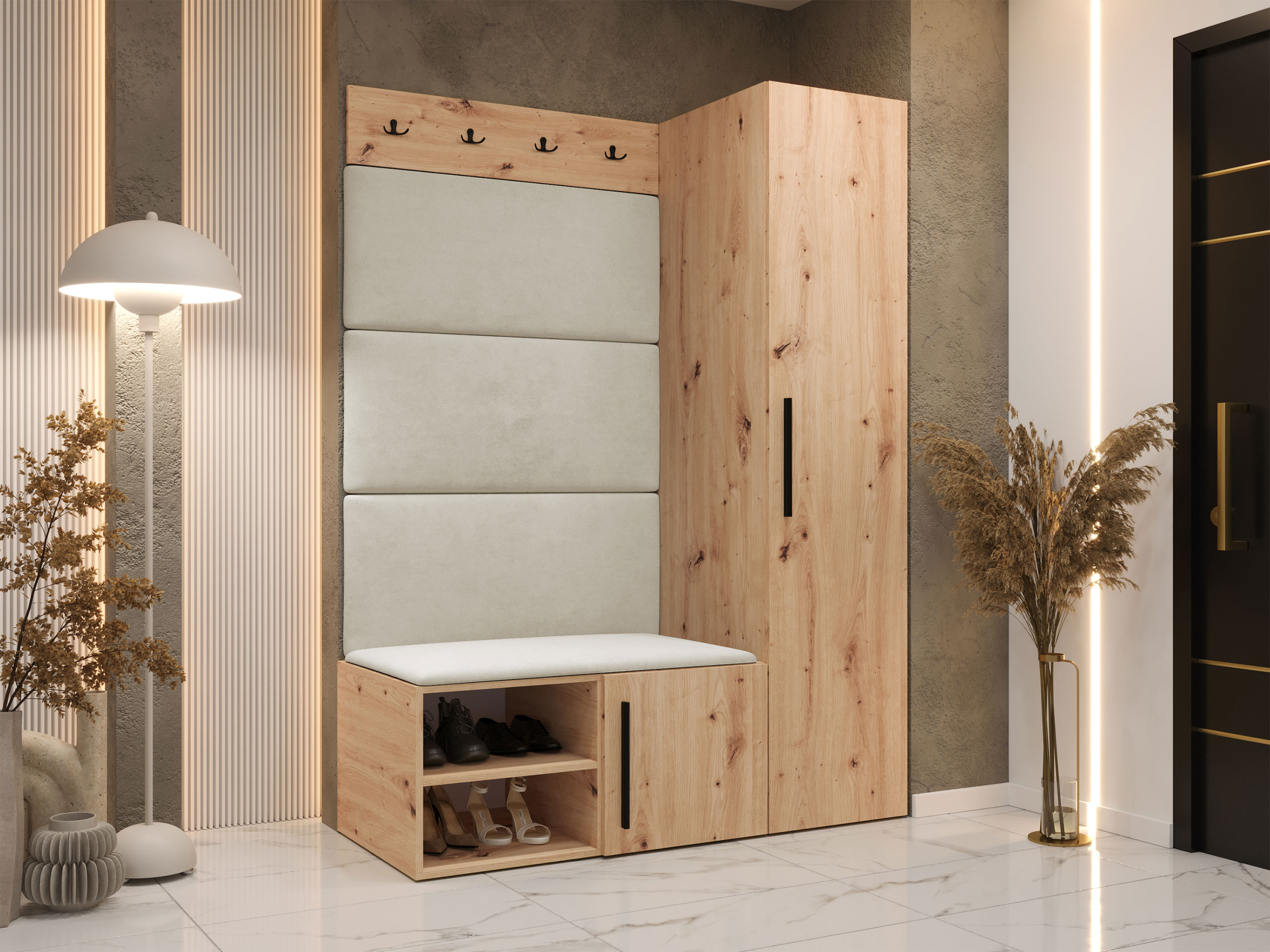 Conjunto para recibidor Hartford 525 (Roble Artisan)