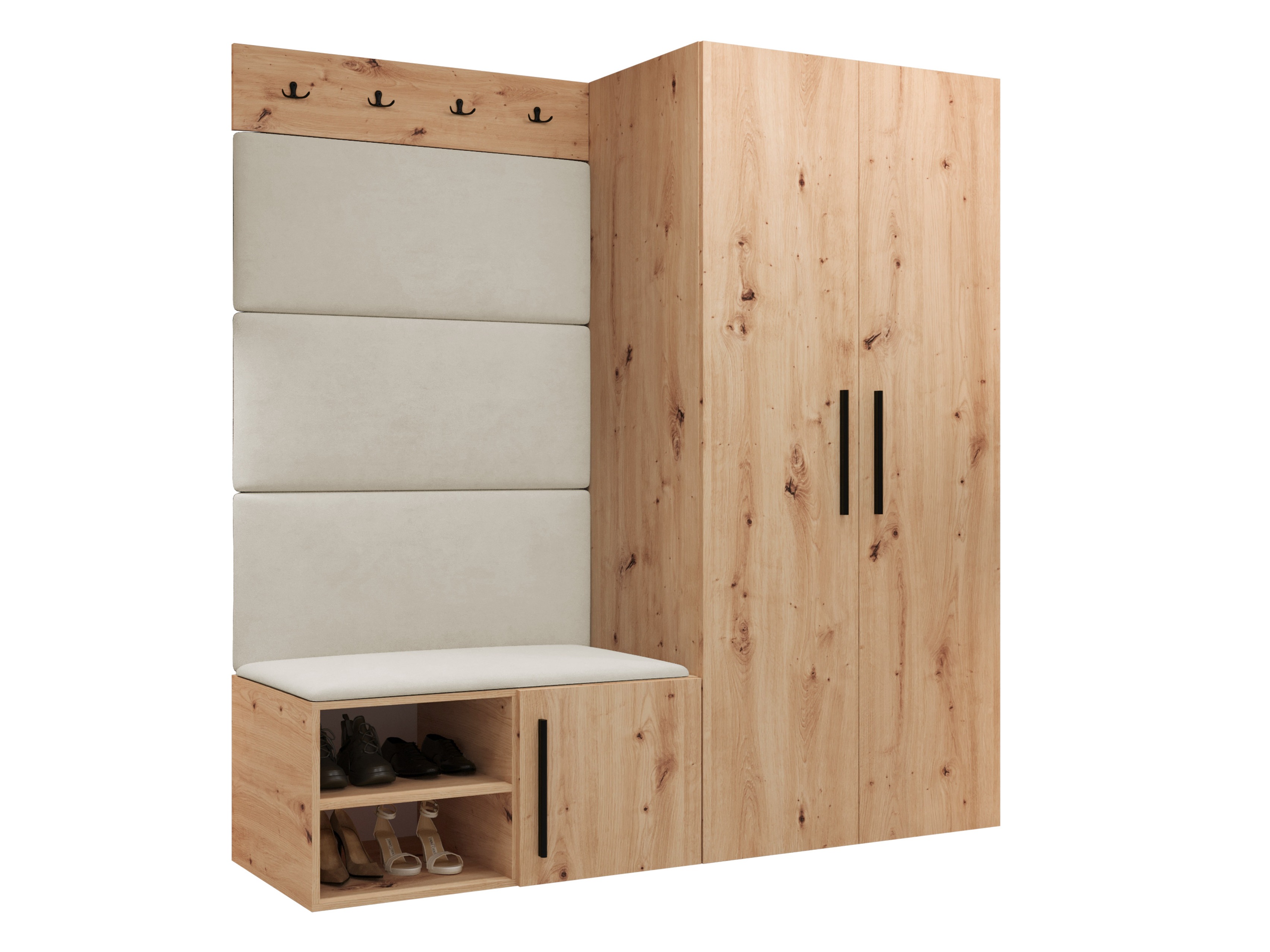 Conjunto para recibidor Hartford 526 (Roble Artisan)