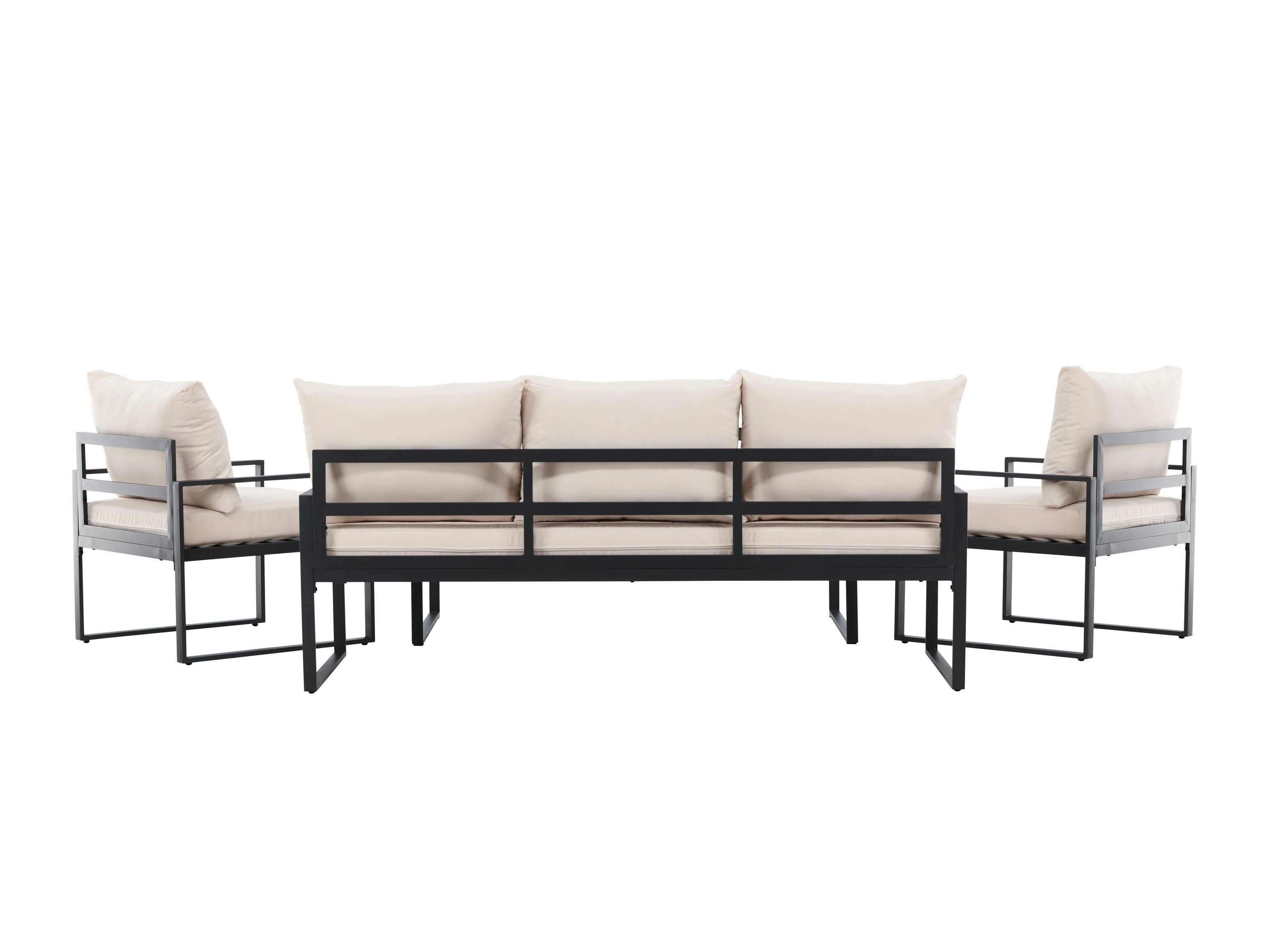 Conjunto de muebles de exterior Dallas 4733 (Negro + Beige)