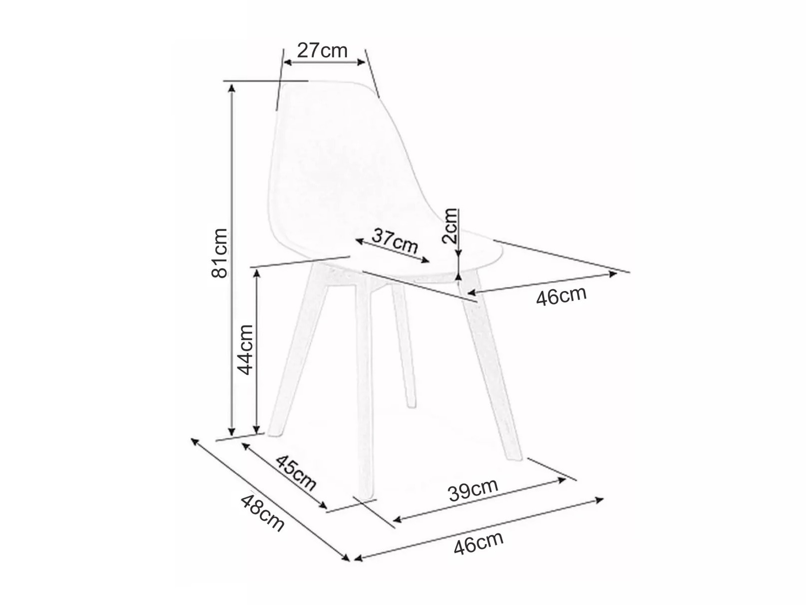 Silla Detroit 834 (Gris)