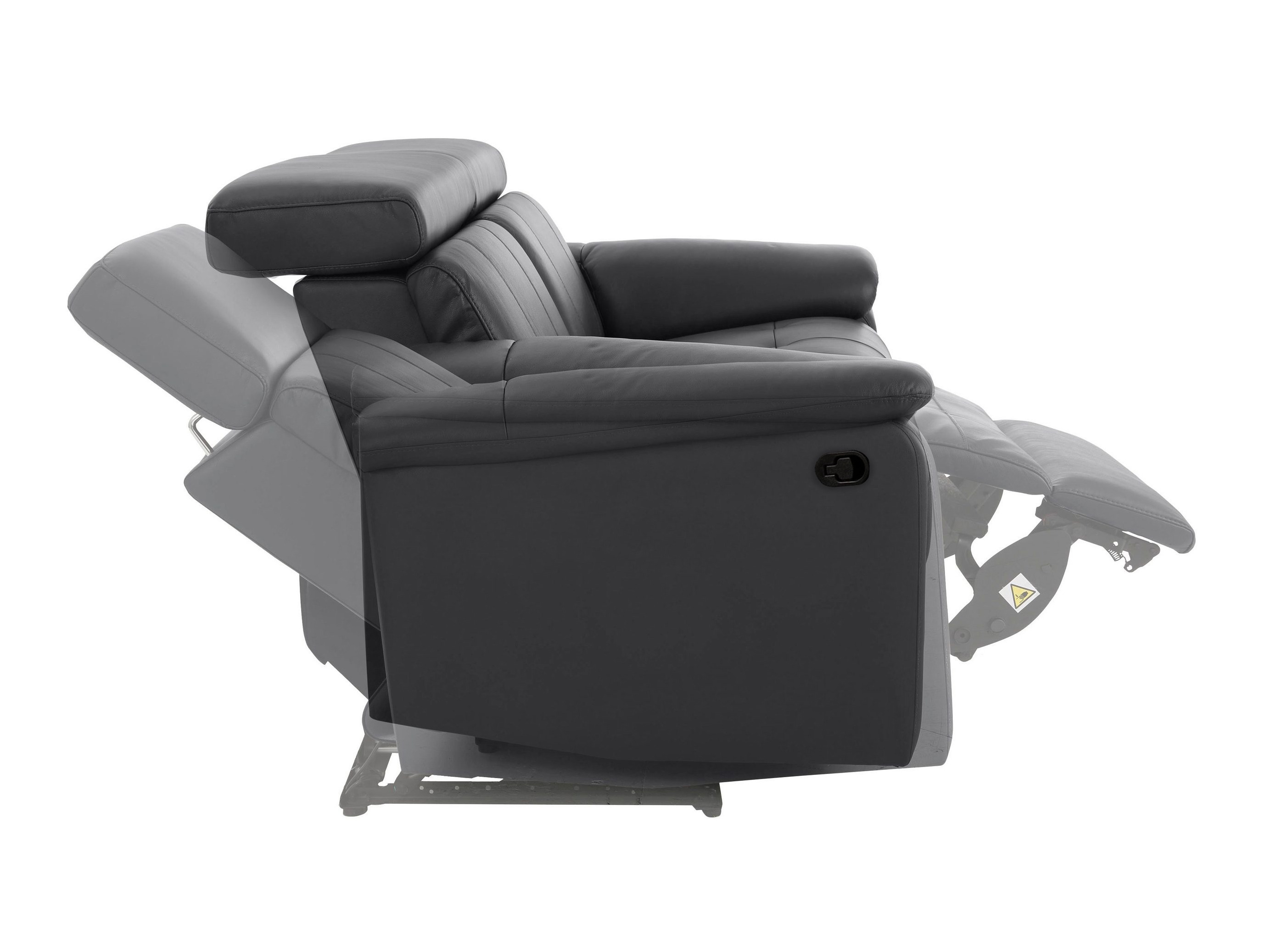 Sofá reclinable Denton 1504 (Negro)