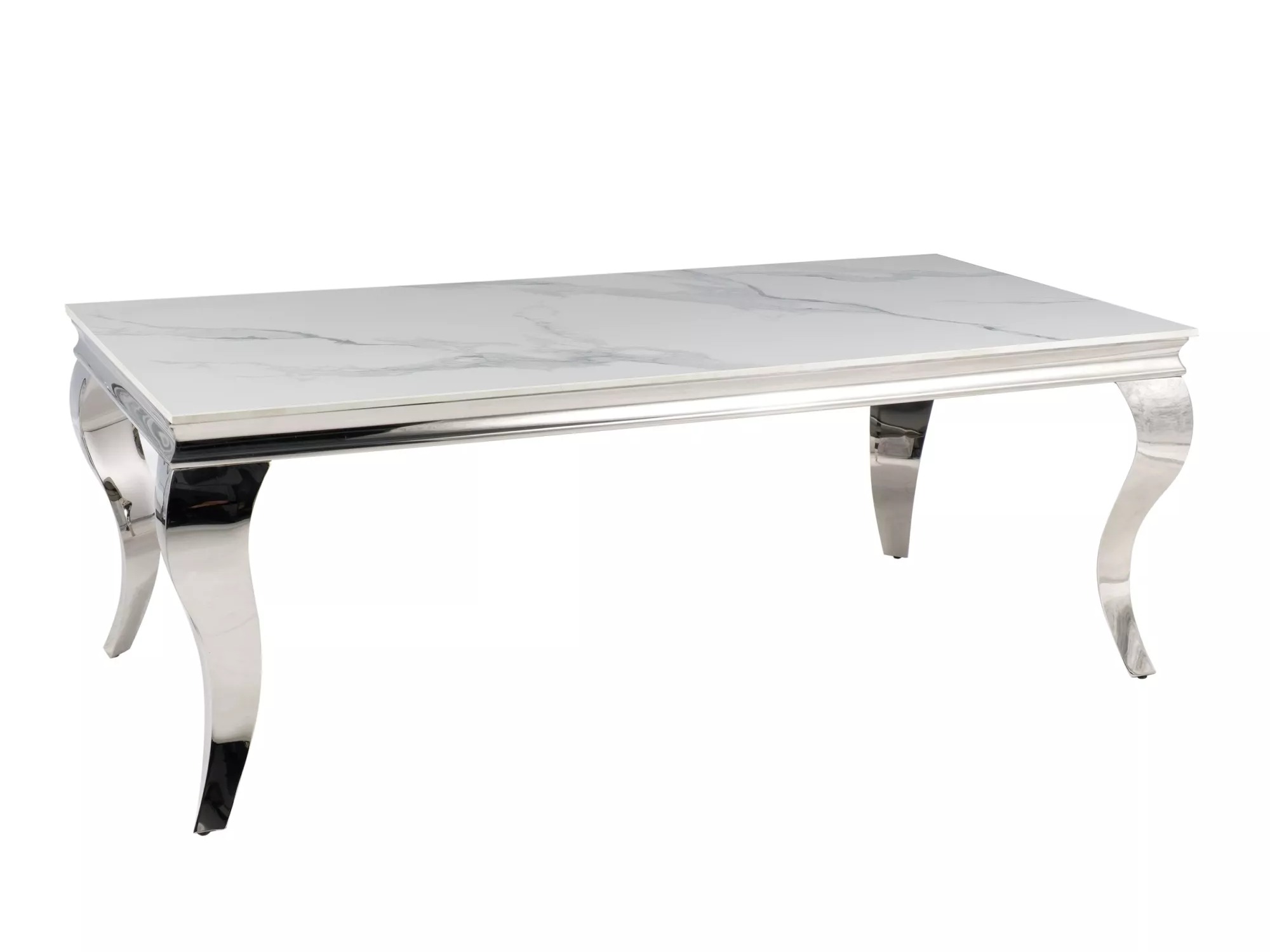 Mesa de centro Detroit 841 (Plata + Mármol blanco)