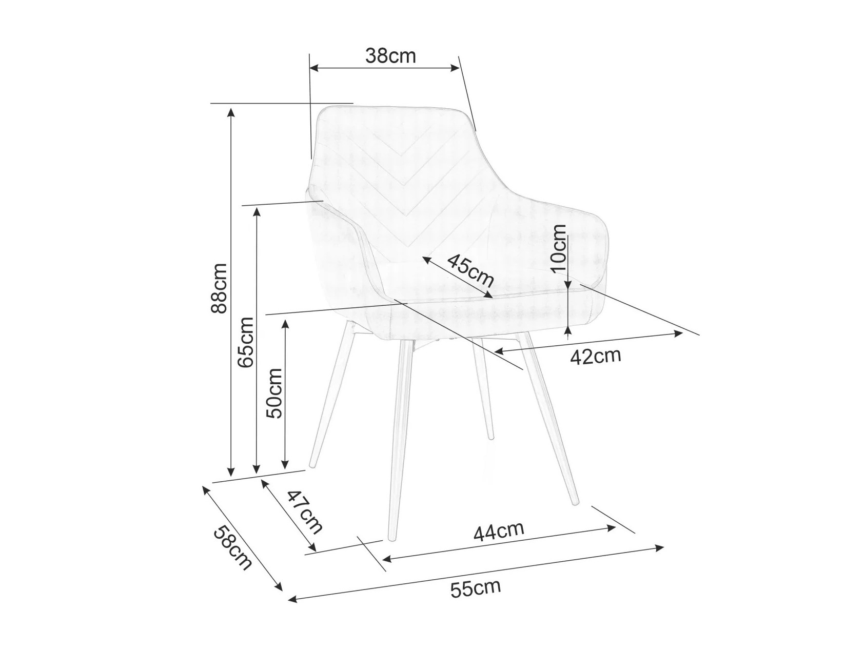 Silla Detroit 845 (Negro)