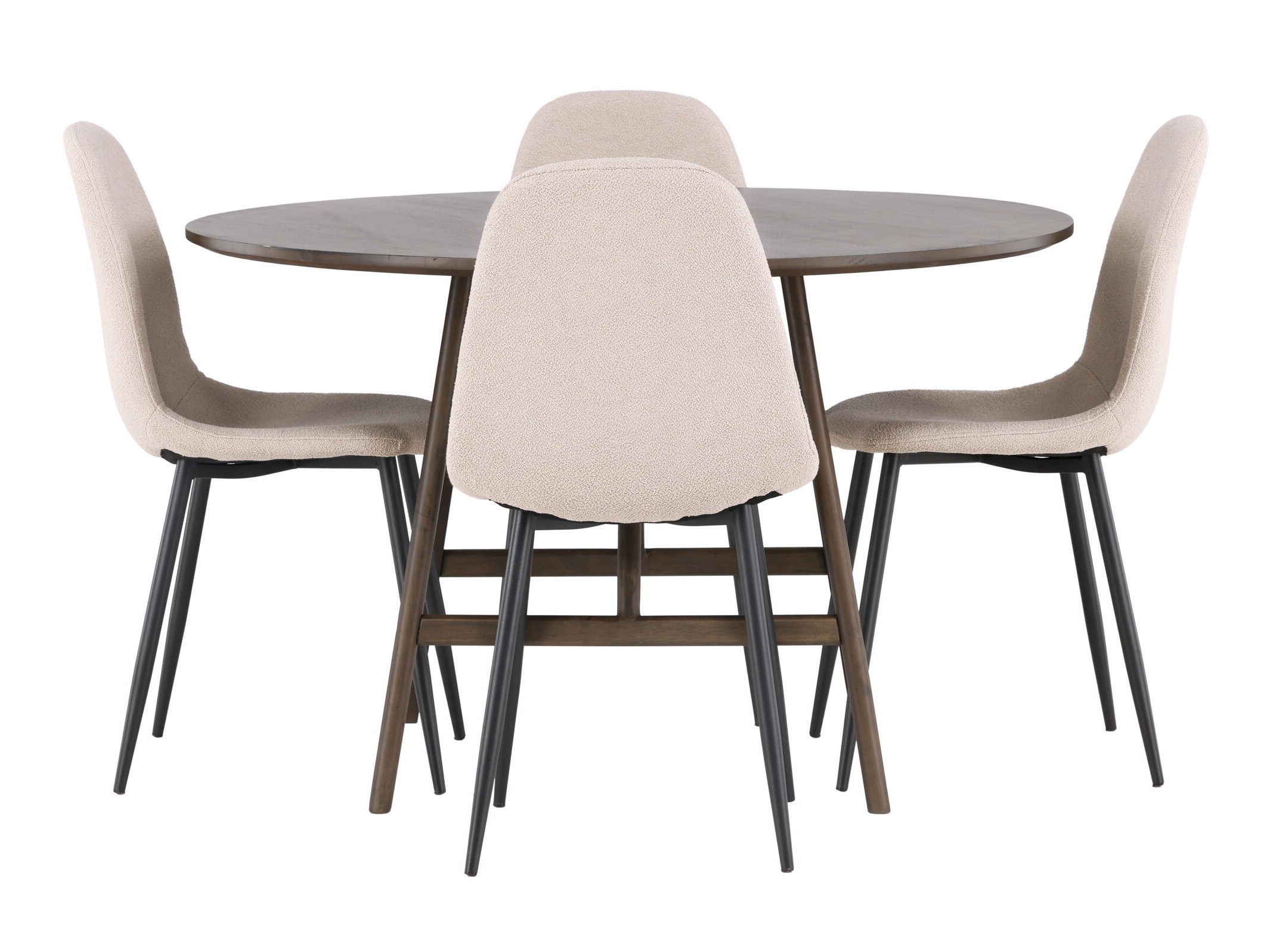 Conjunto de mesas y sillas para comedor Dallas 4887 (Negro + Beige)