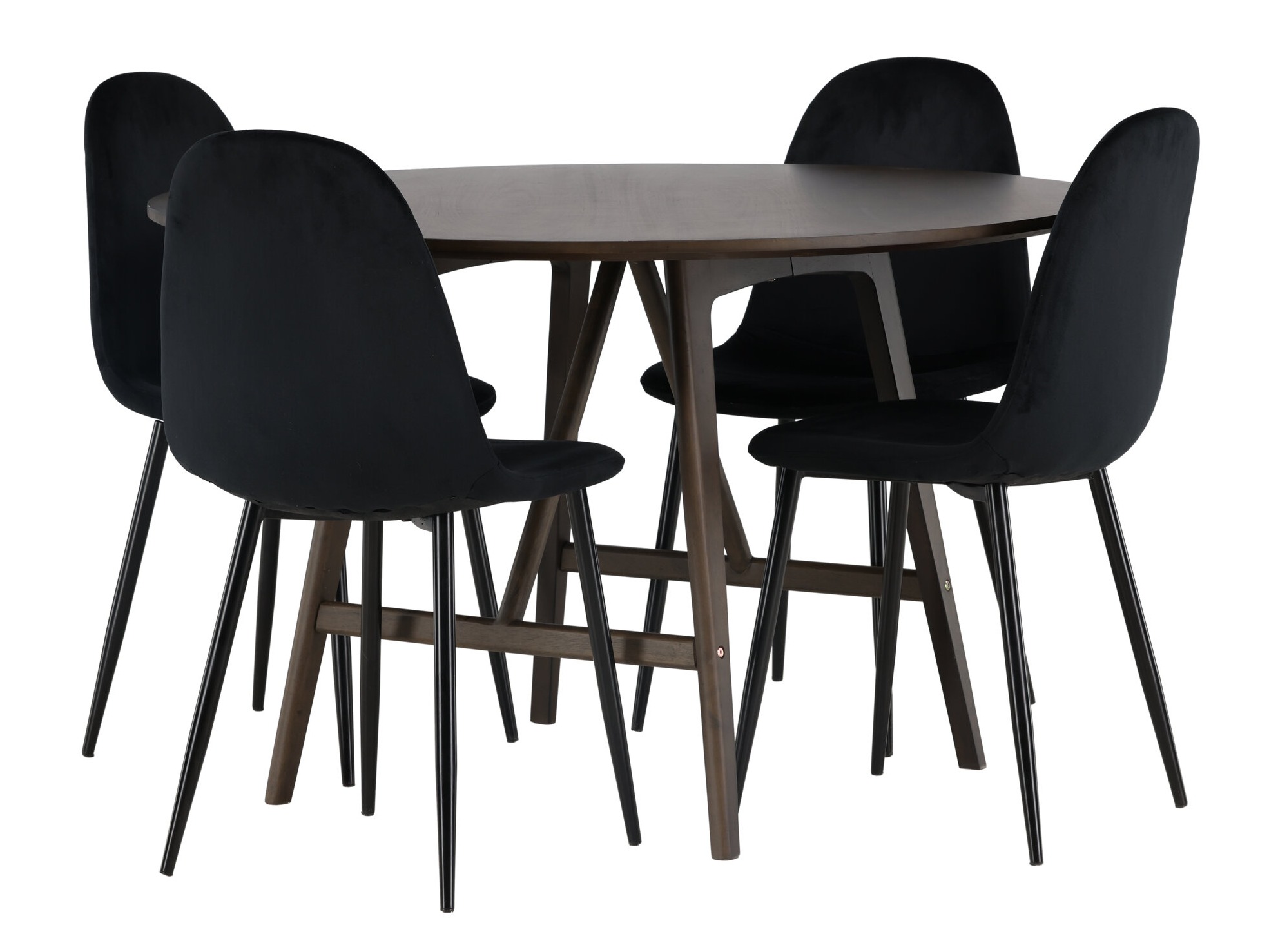 Conjunto de mesas y sillas para comedor Dallas 4887 (Negro)