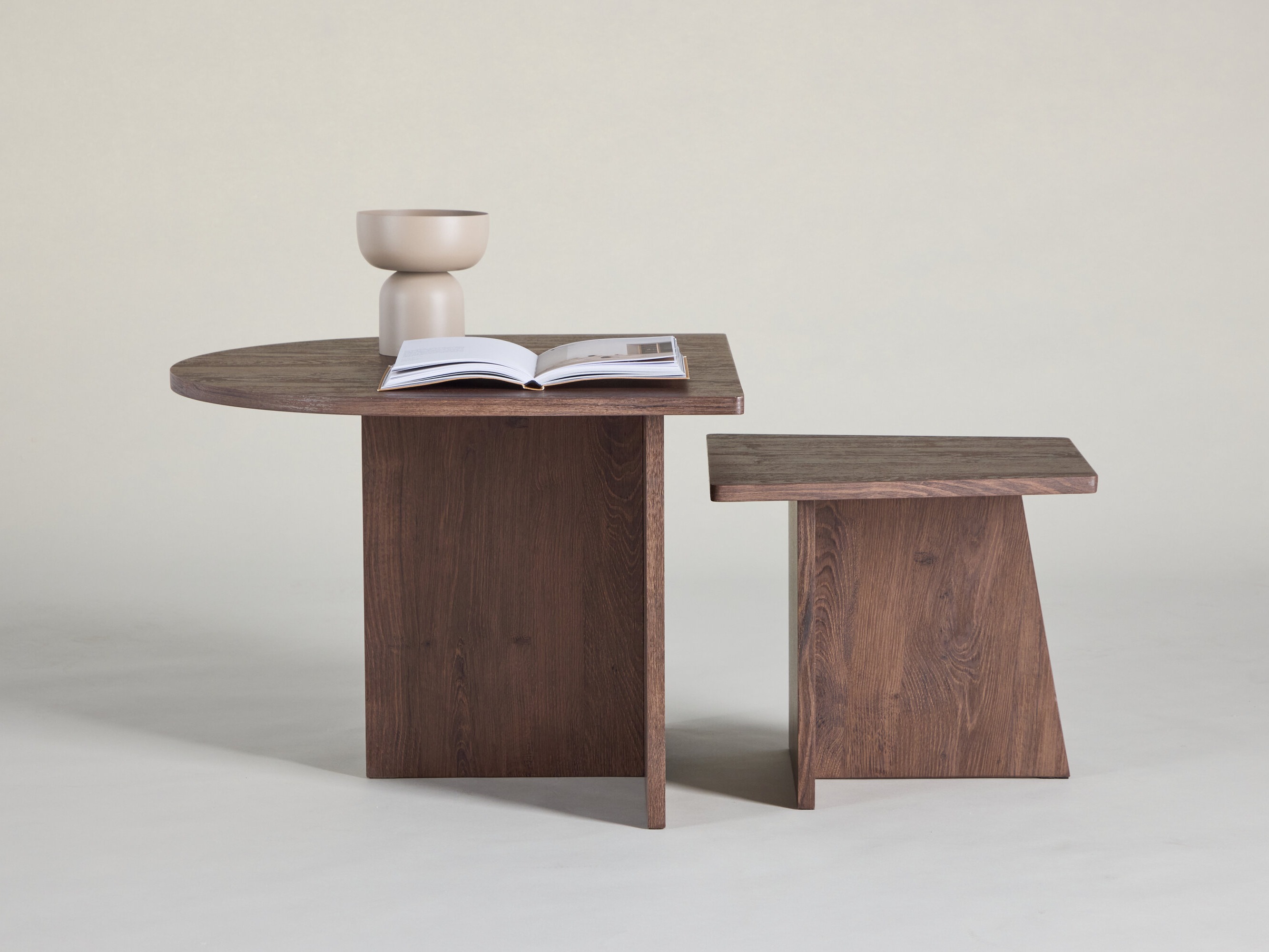 Conjunto mesa de centro Dallas 4880 (Marrón oscuro)