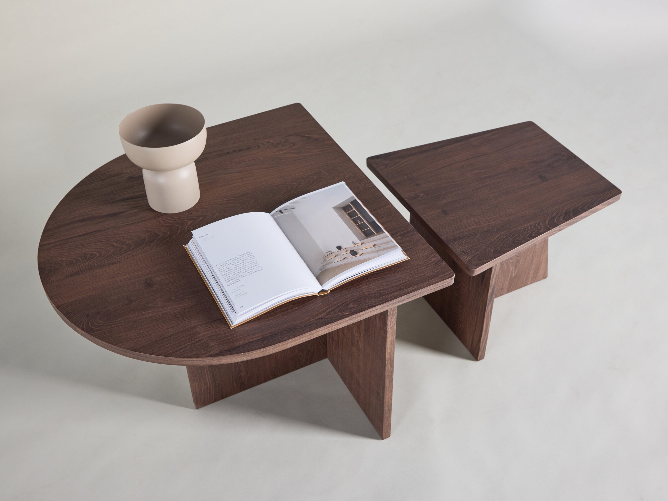 Conjunto mesa de centro Dallas 4880 (Marrón oscuro)