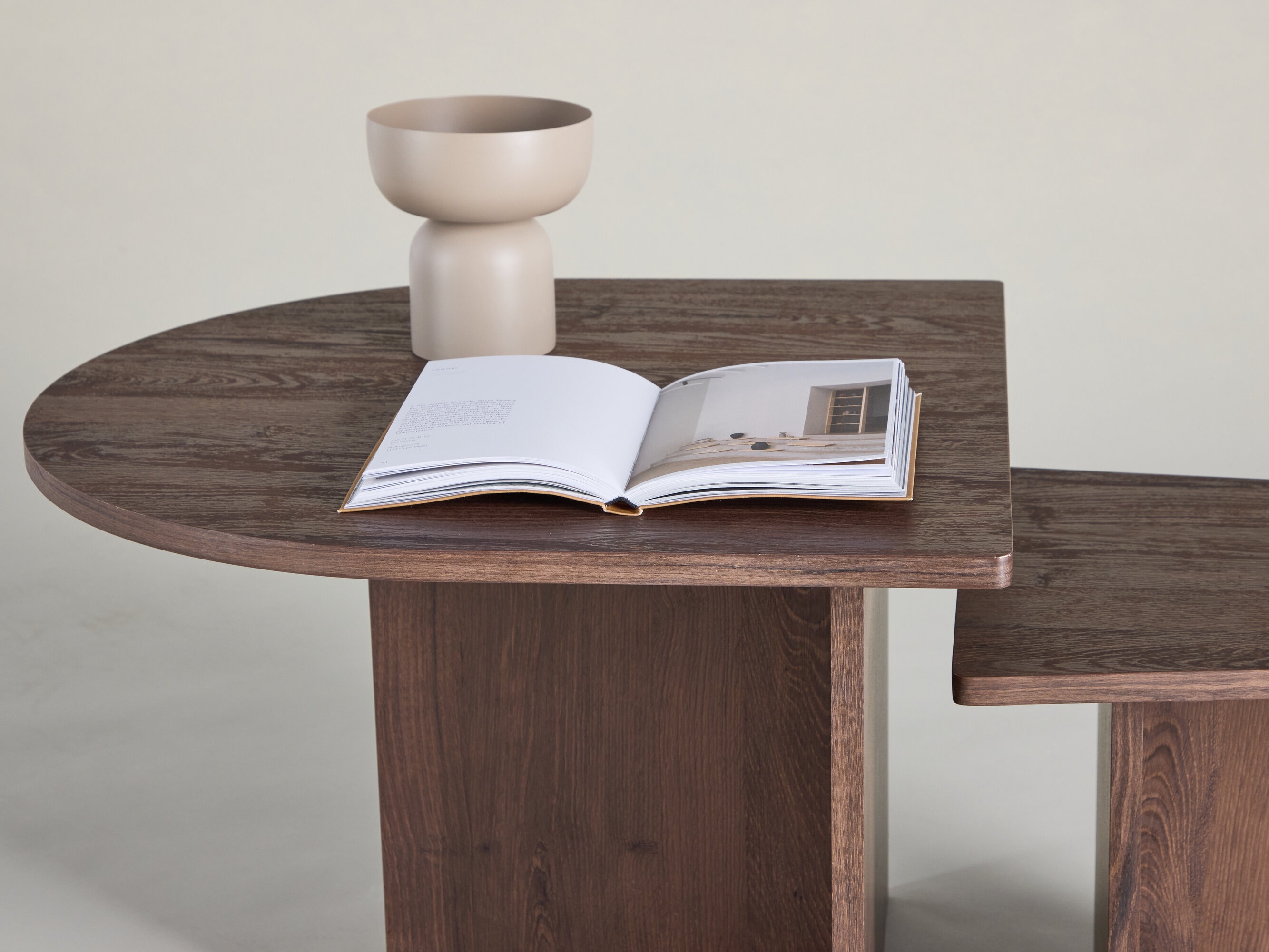 Conjunto mesa de centro Dallas 4880 (Marrón oscuro)