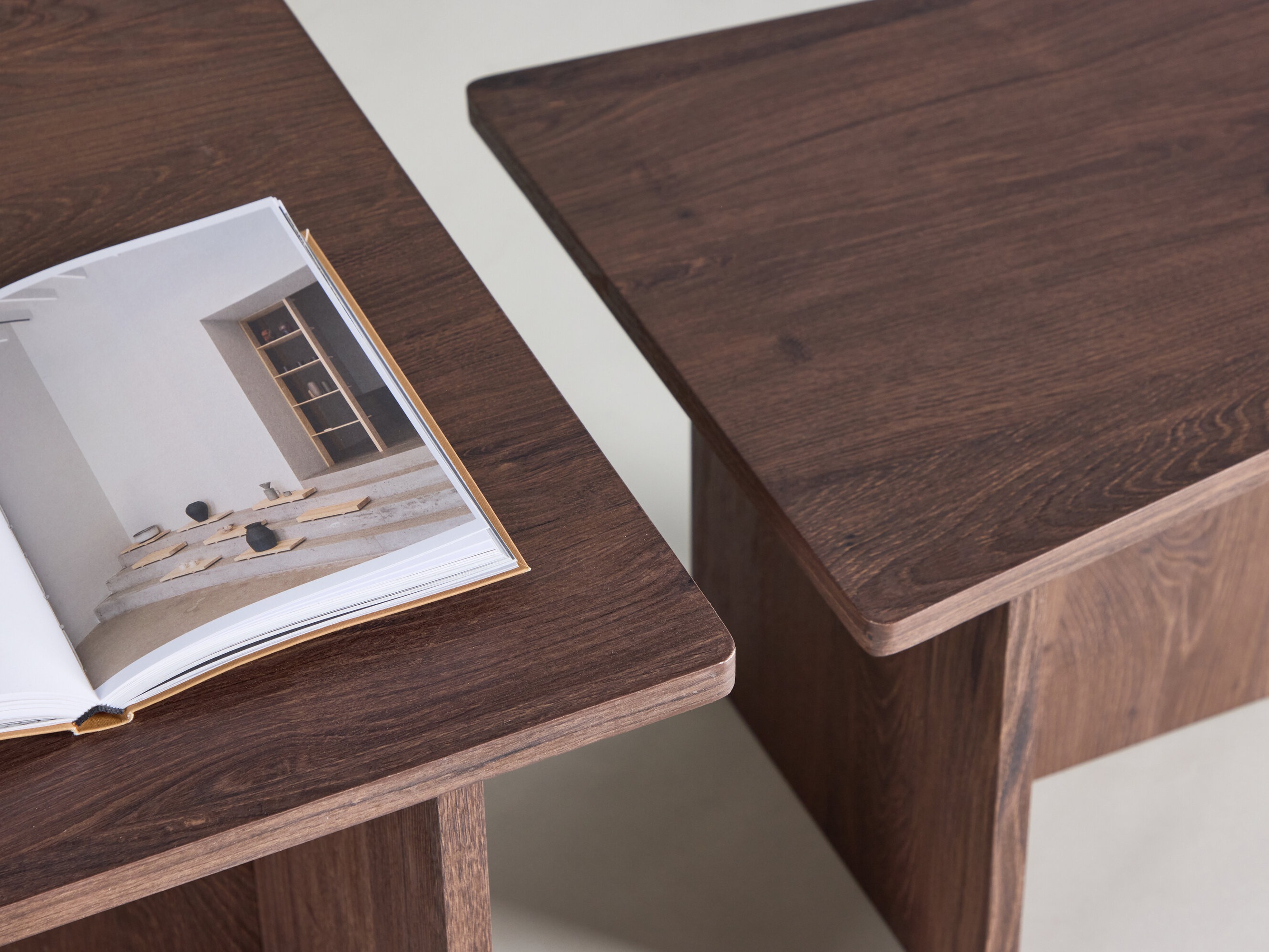 Conjunto mesa de centro Dallas 4880 (Marrón oscuro)