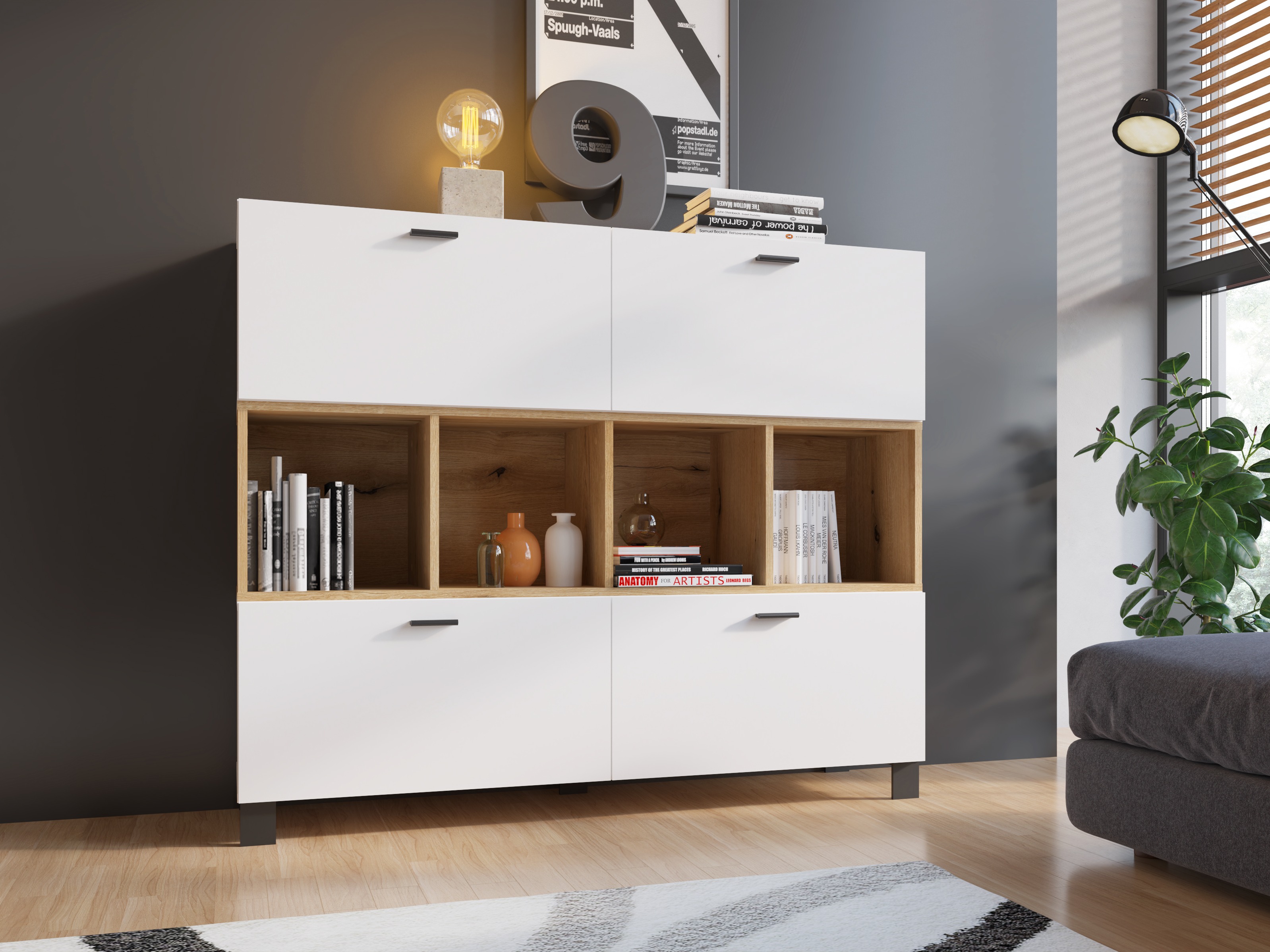 Estantería Virnolu 102 (Roble)