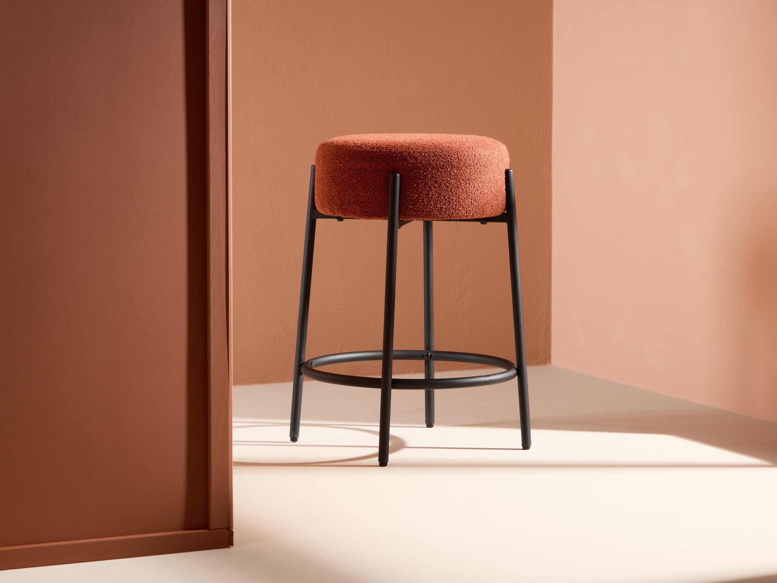 Silla de barra Dallas 4891 (Negro + Rojo)