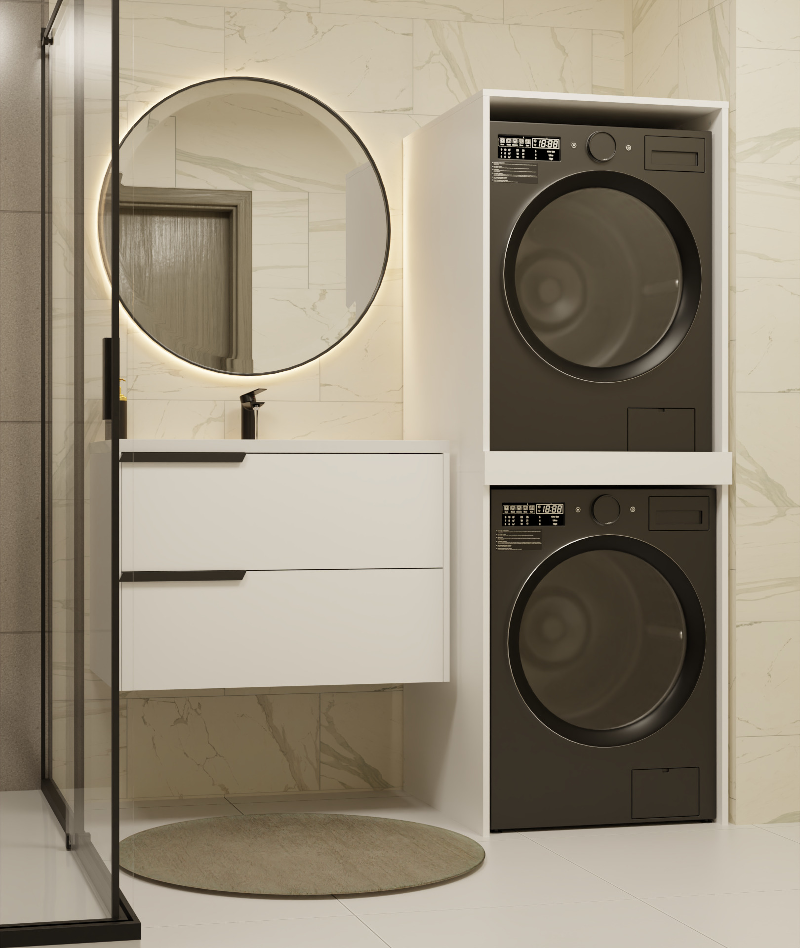 Estantería para baño Balelbo 108 (Blanco)