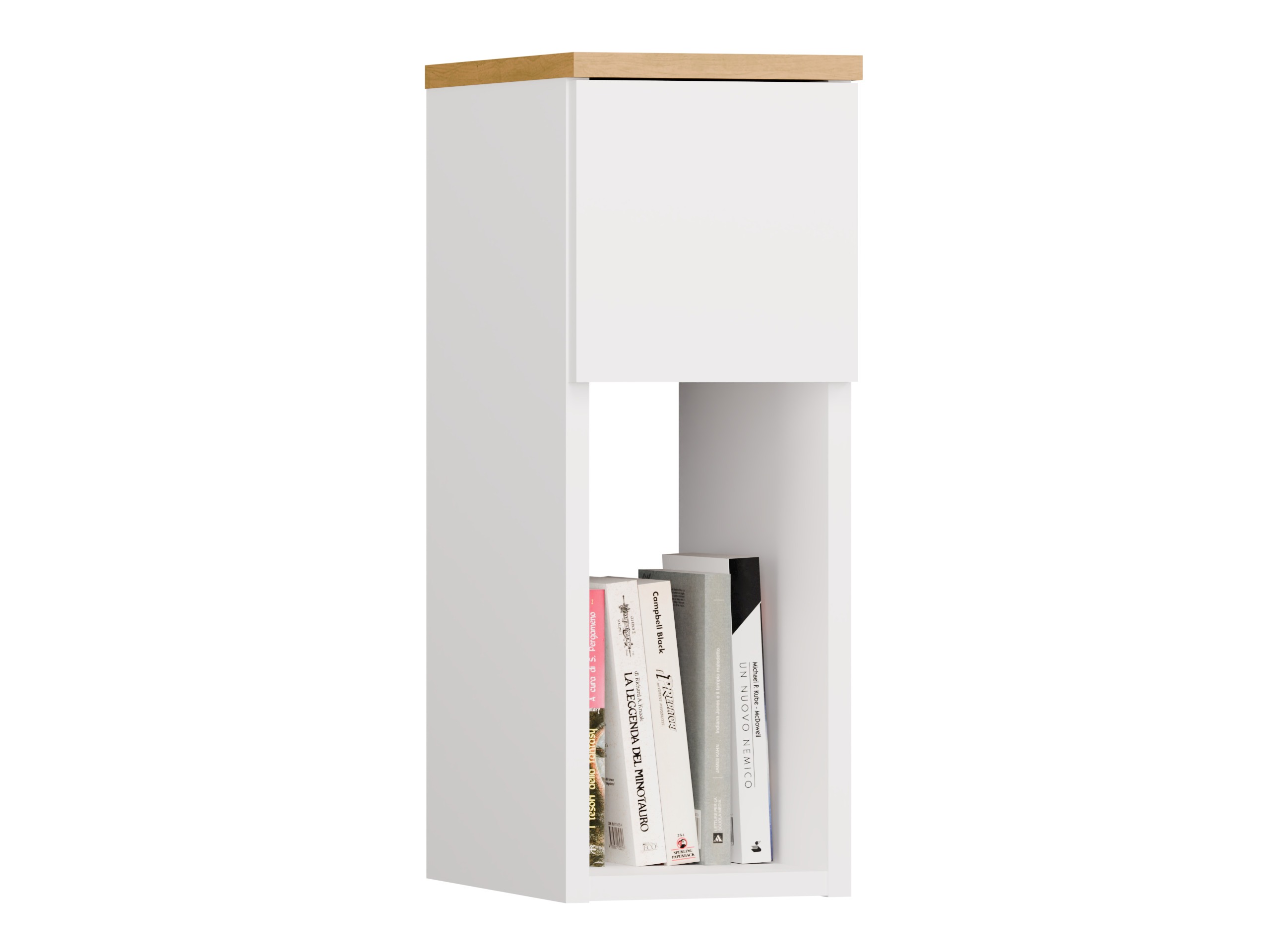 Mesilla de noche Mandeville 304 (Blanco + Roble Artisan)