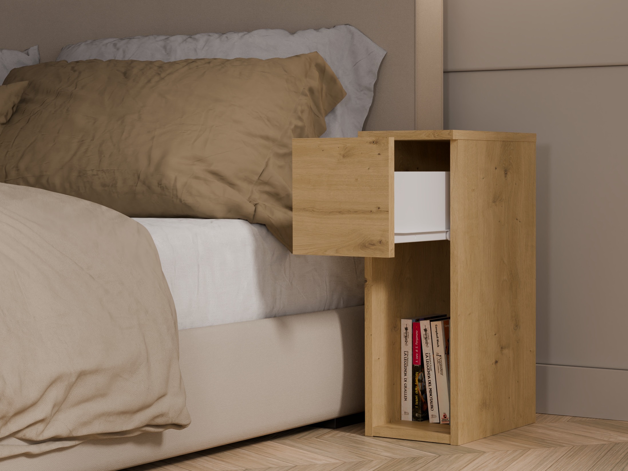 Mesilla de noche Mandeville 304 (Roble Artisan)