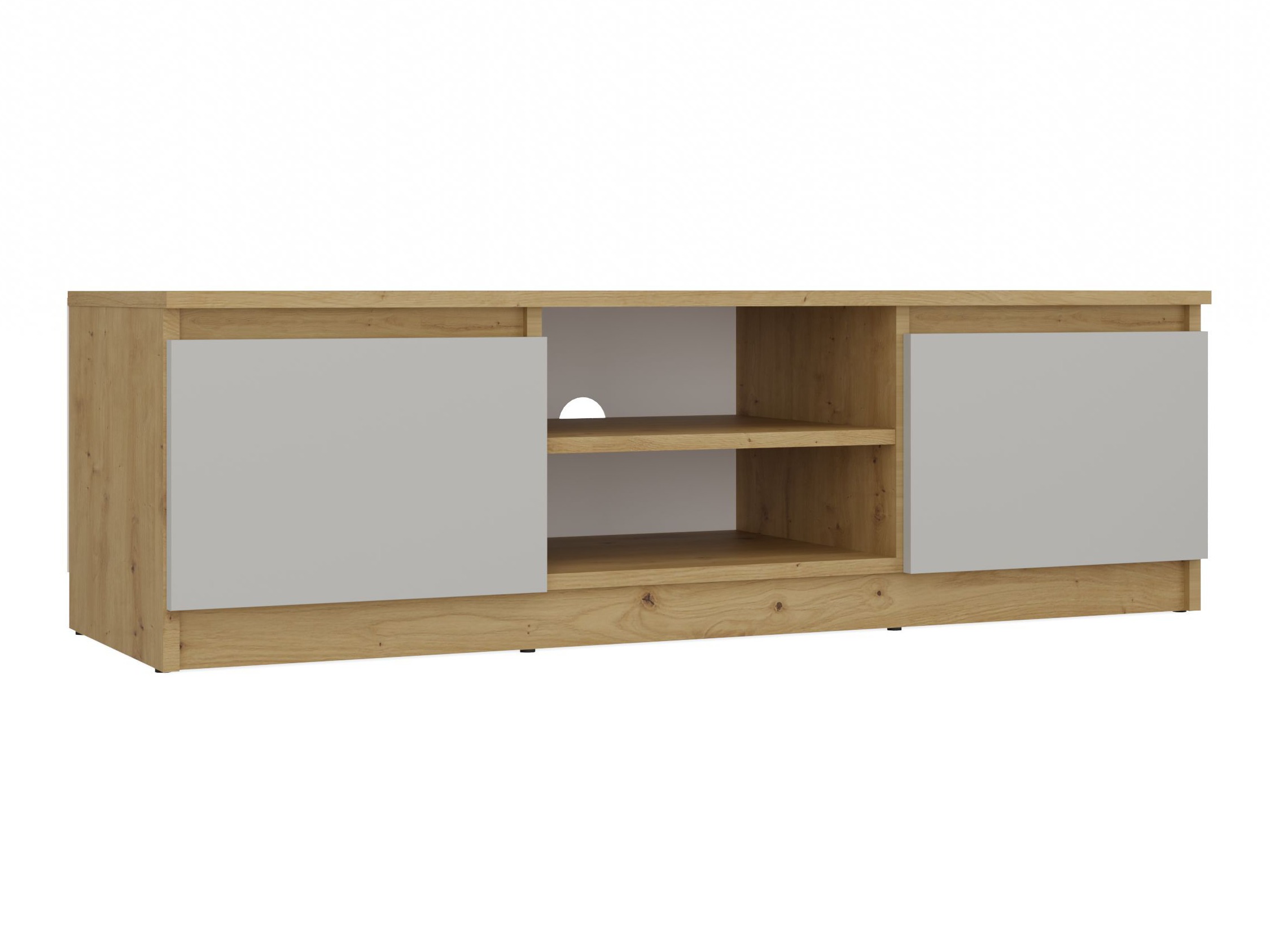 Mueble TV Elbvelu 123 (Roble Artisan + Cachemira)