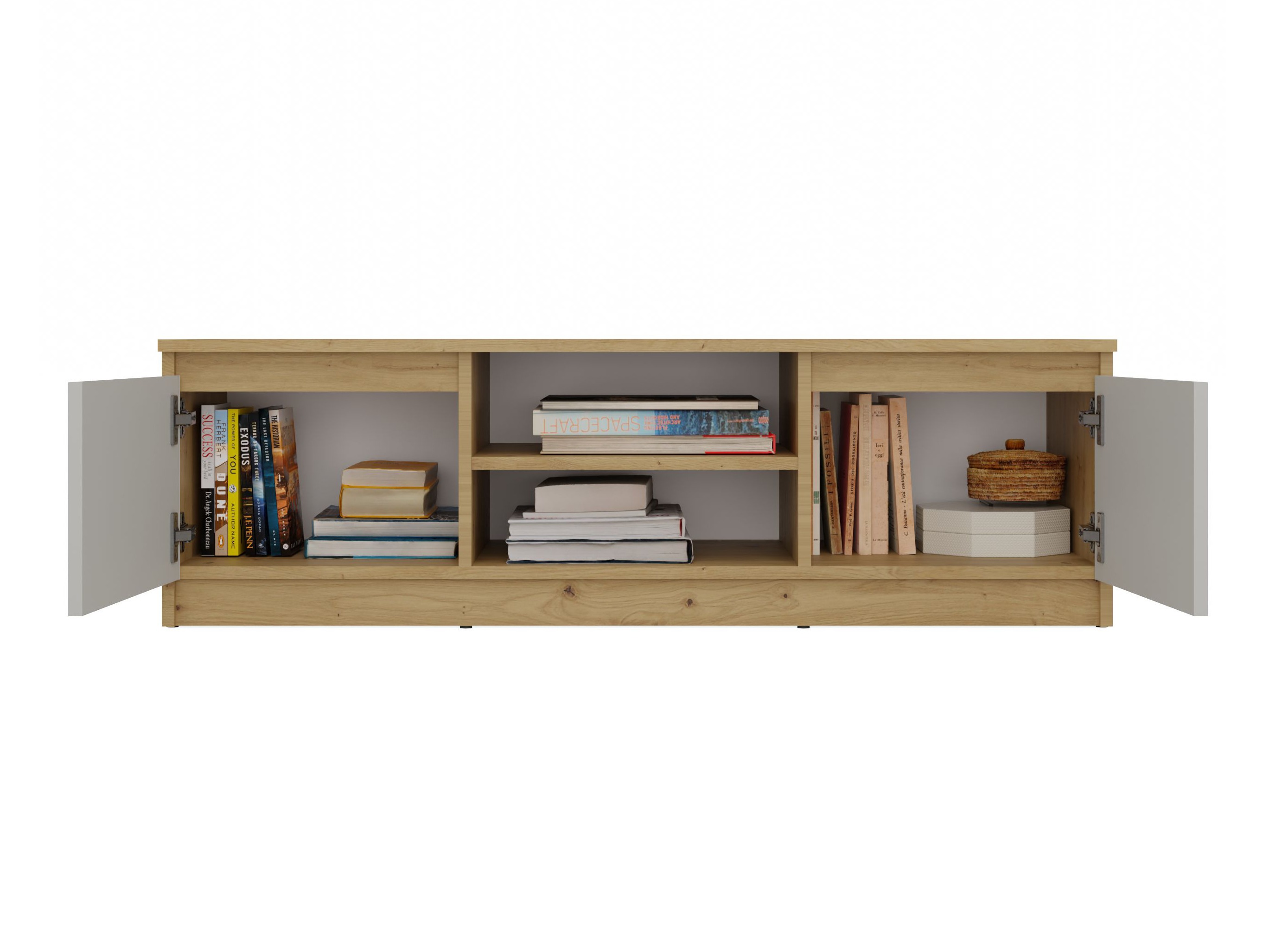 Mueble TV Elbvelu 123 (Roble Artisan + Cachemira)