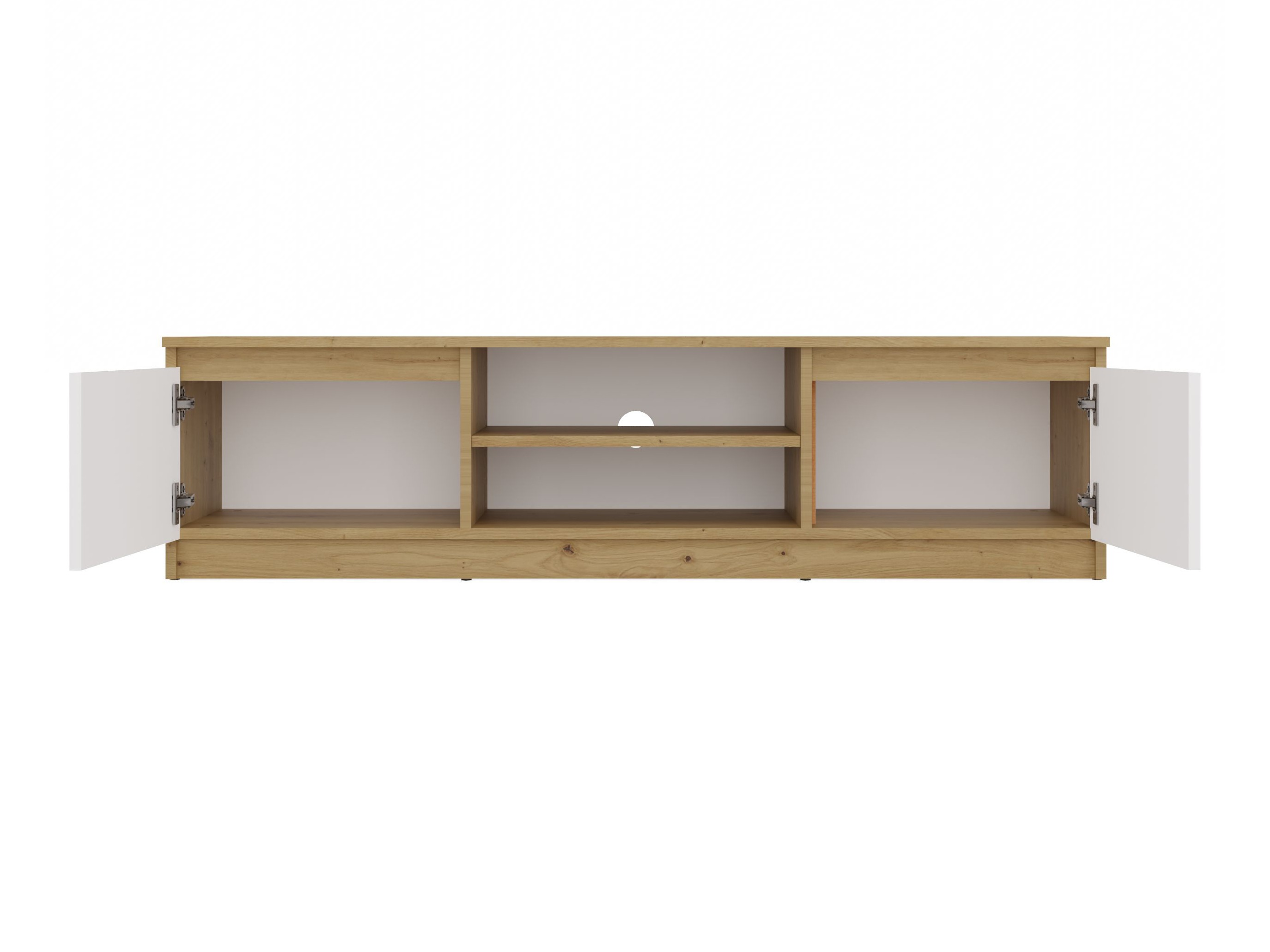 Mueble TV Elbvelu 125 (Roble Artisan + Blanco)