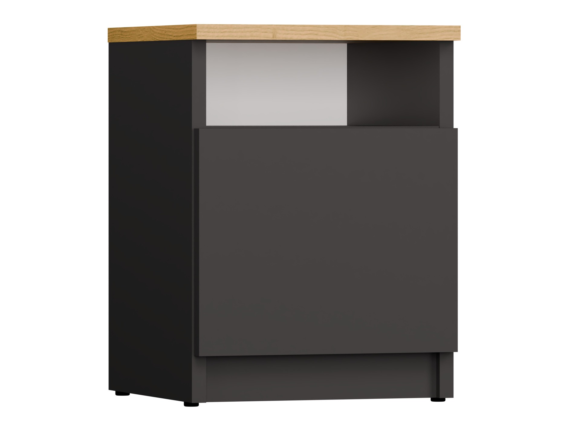 Mesilla de noche Mandeville 305 (Antracita + Roble Artisan)