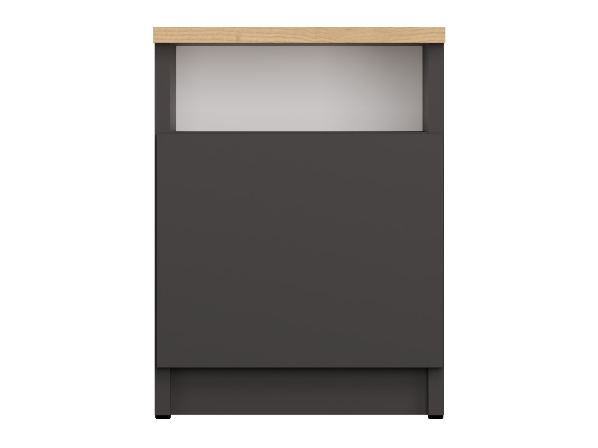 Mesilla de noche Mandeville 305 (Antracita + Roble Artisan)