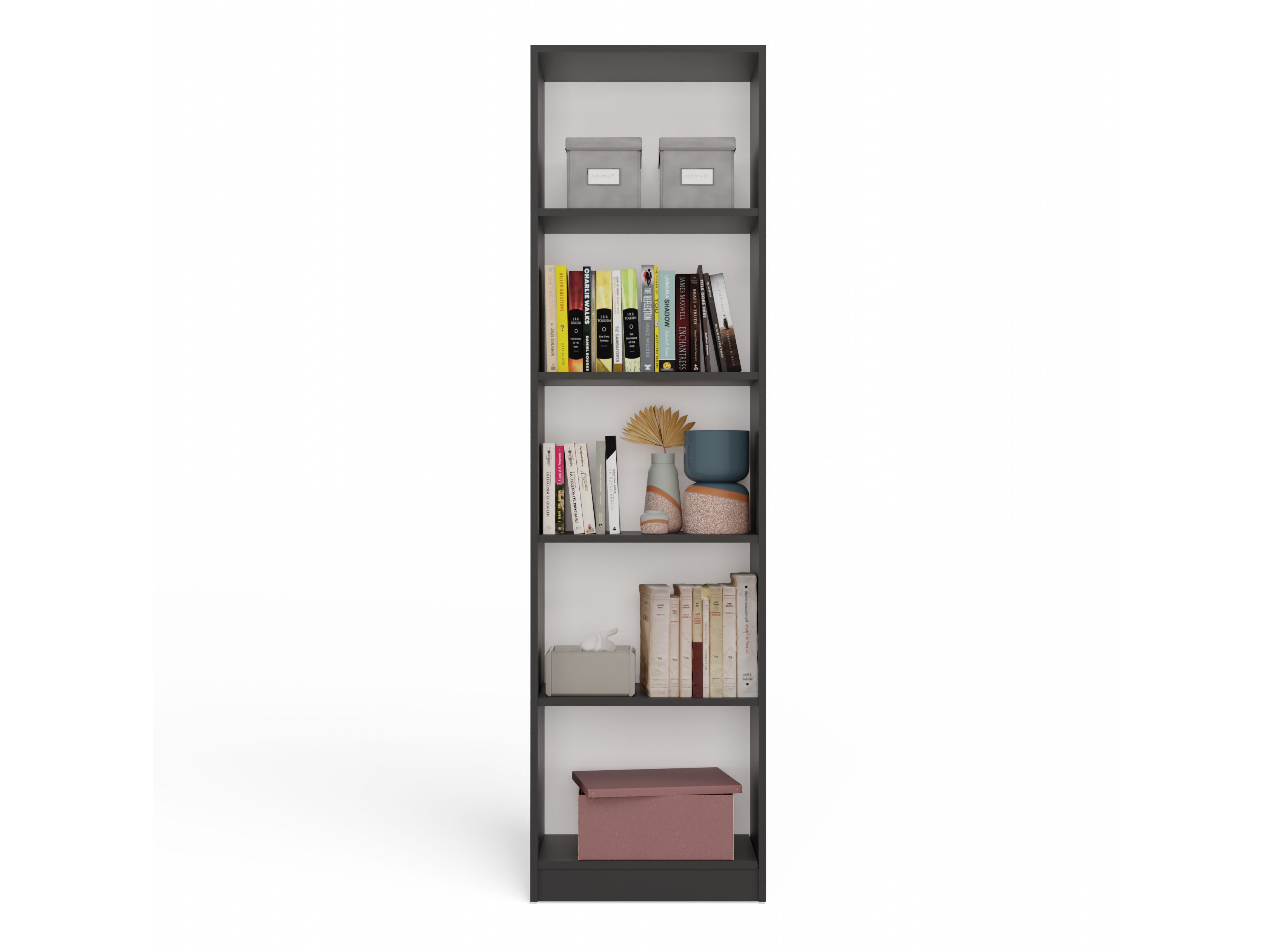 Estantería Mandeville 188 (Antracita + Blanco)