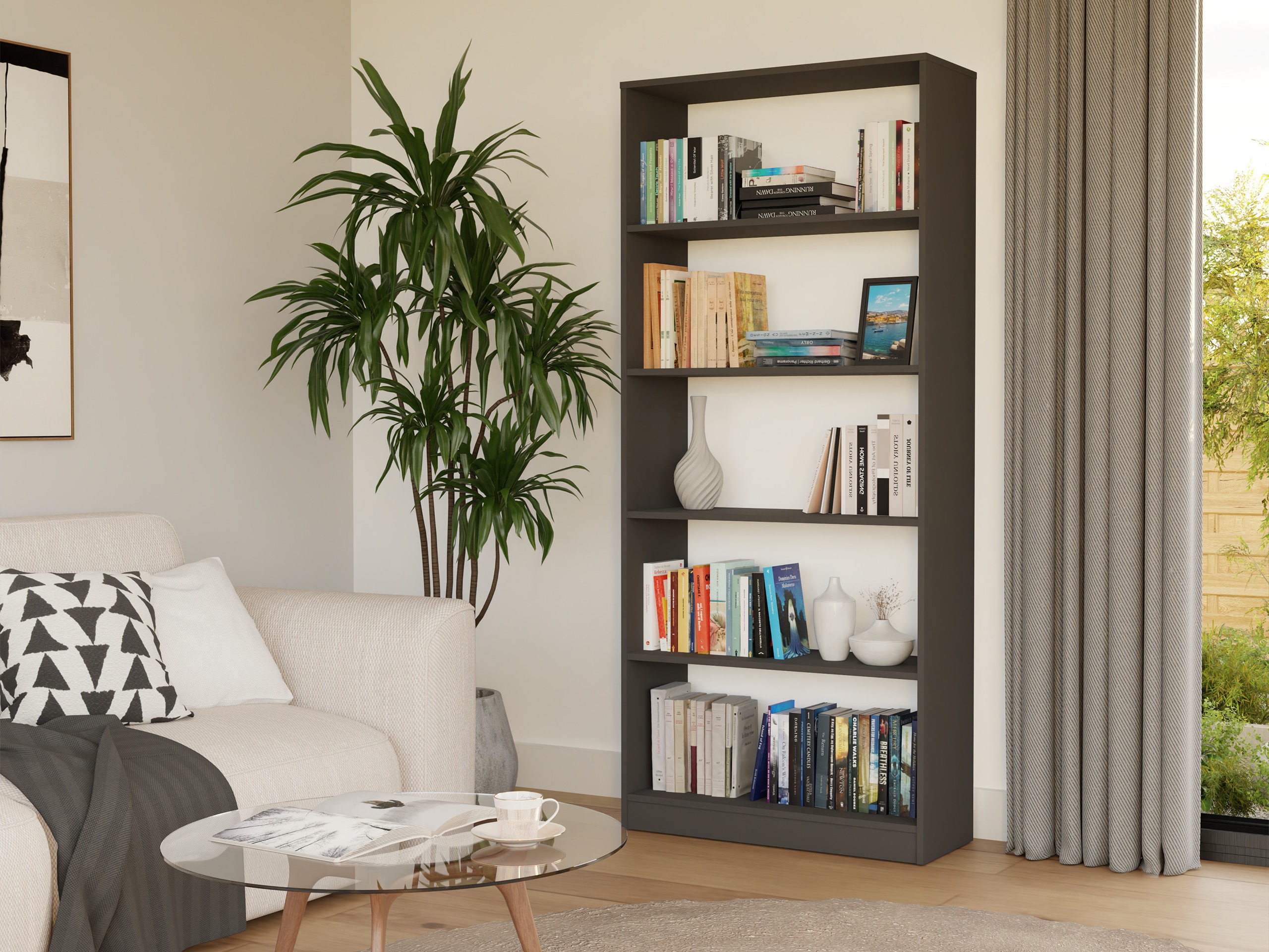 Estantería Mandeville 253 (Antracita + Blanco)