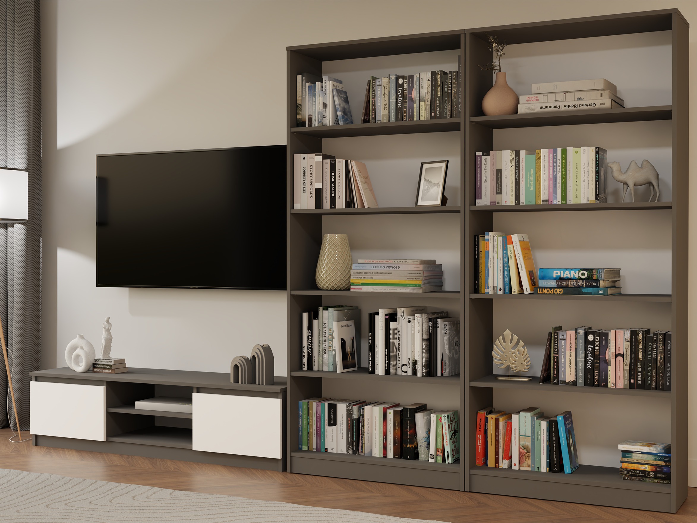 Estantería Mandeville 253 (Antracita + Blanco)