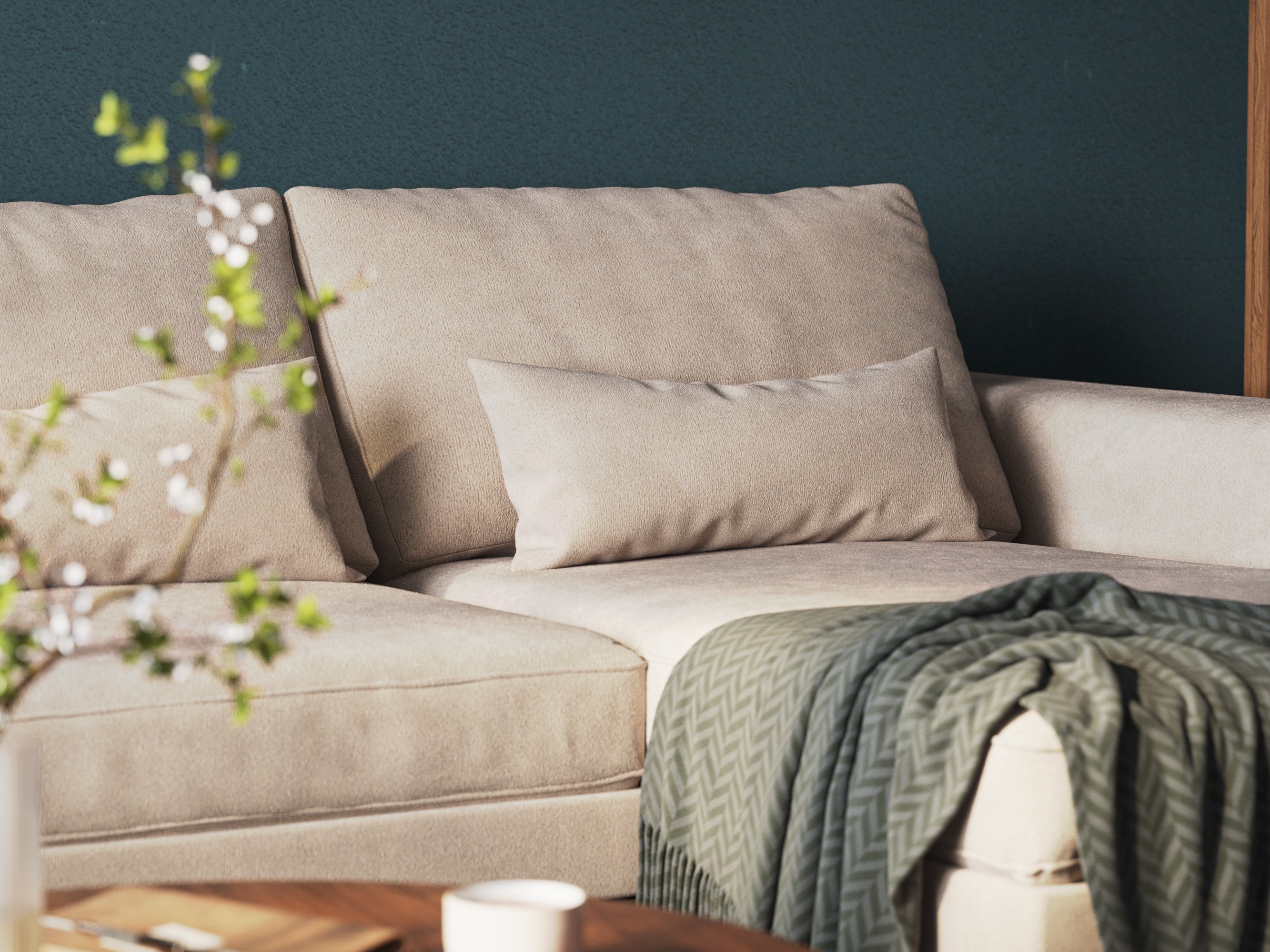 Sofá rinconero Floromo 101 (Fresh 01)