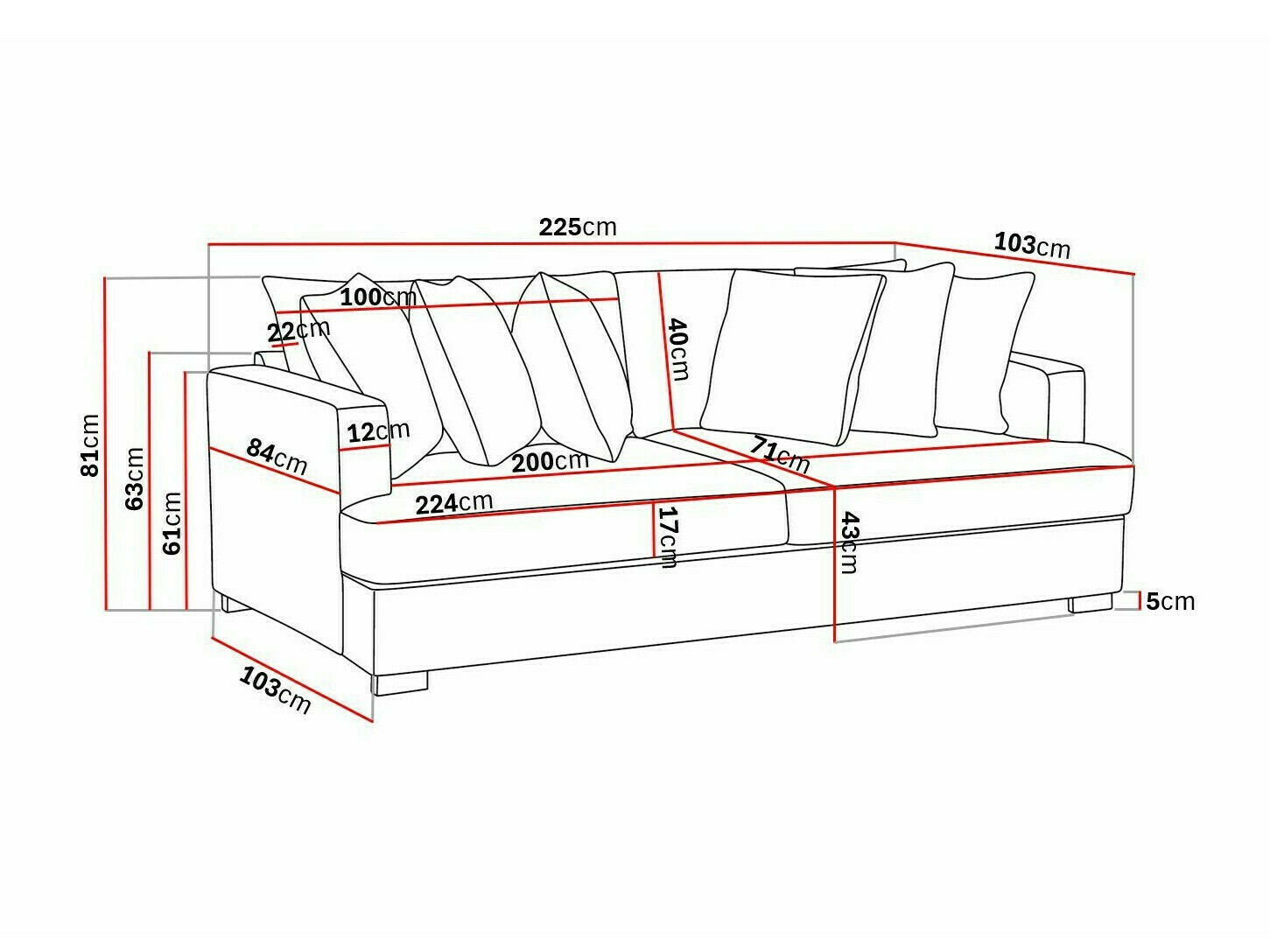 Sofá Tivsoe 100 (Fresh 01)