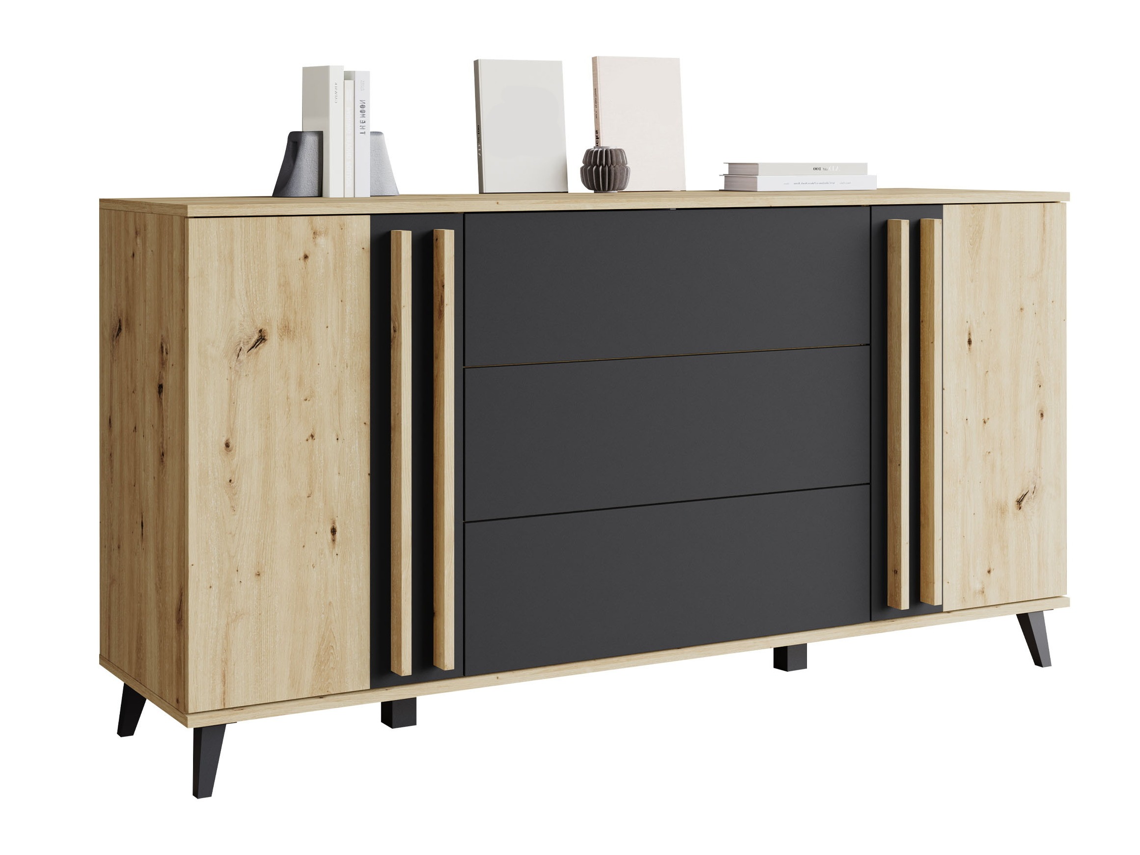 Cómoda Facetor (Roble Artisan + Grafito)