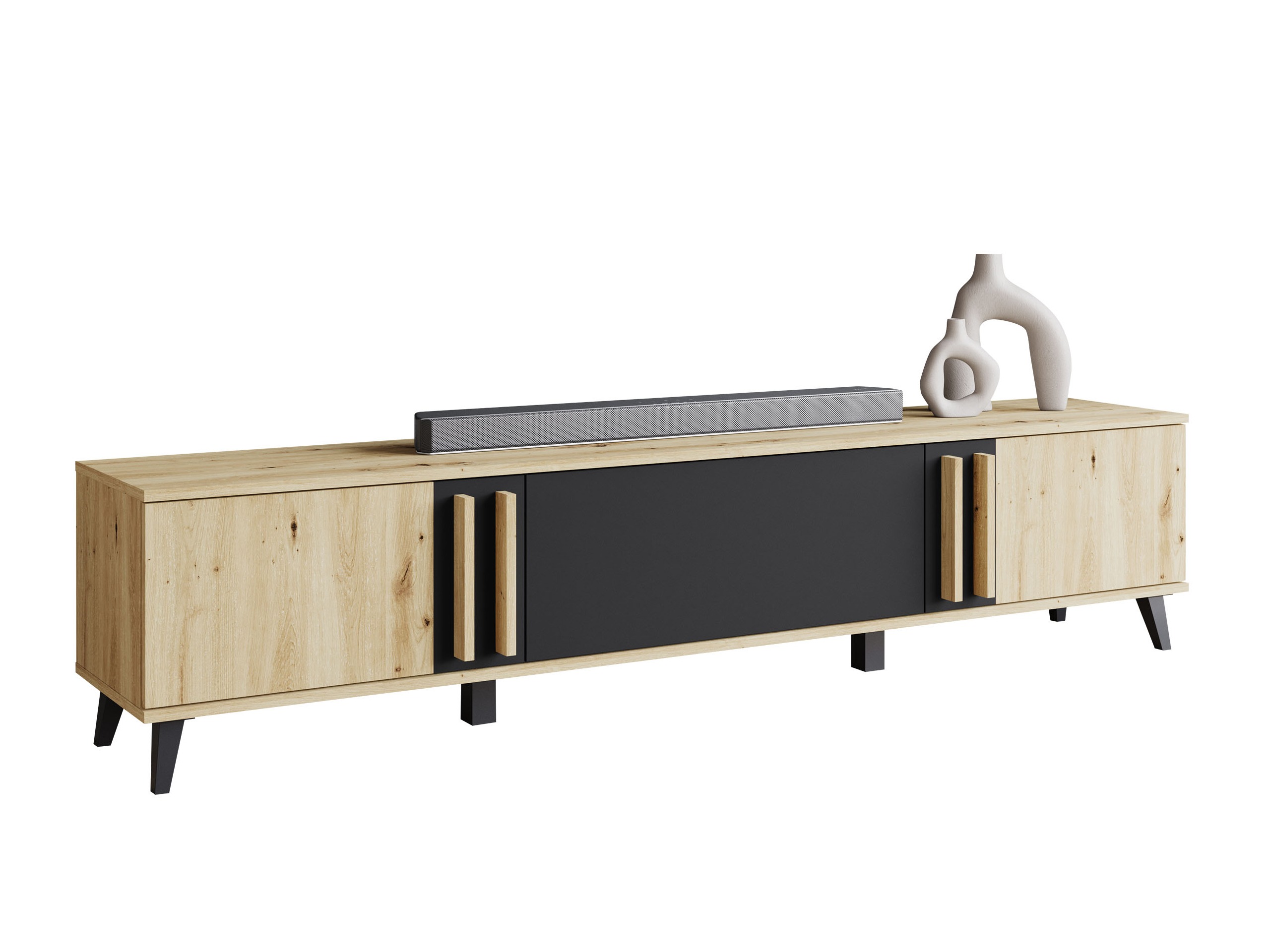 Mueble TV Temora 101 (Roble Artisan + Grafito)